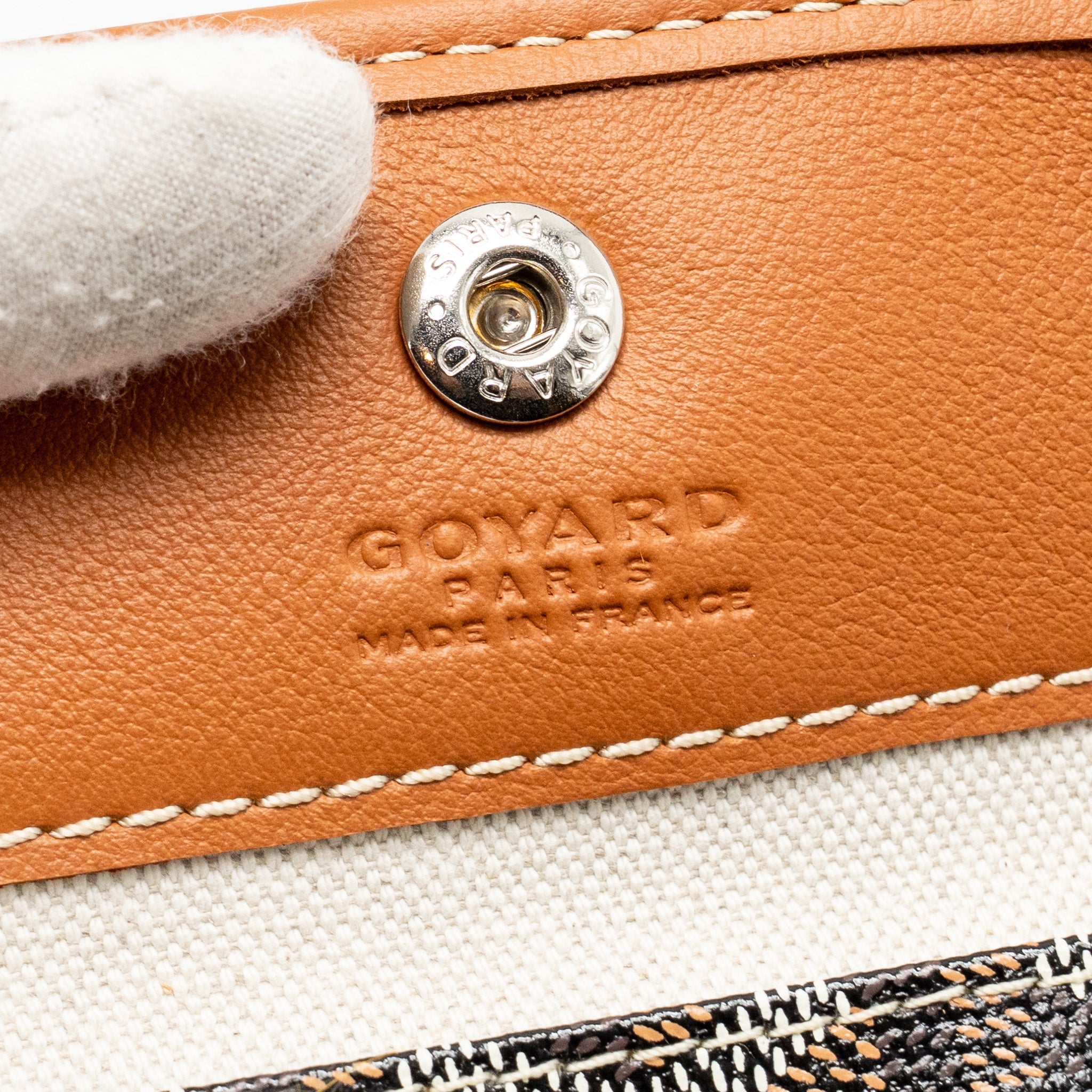GOYARD MINI ANJOU TOTE BAG GOYARDLINE CANVAS / CALFSKIN TAN SHW