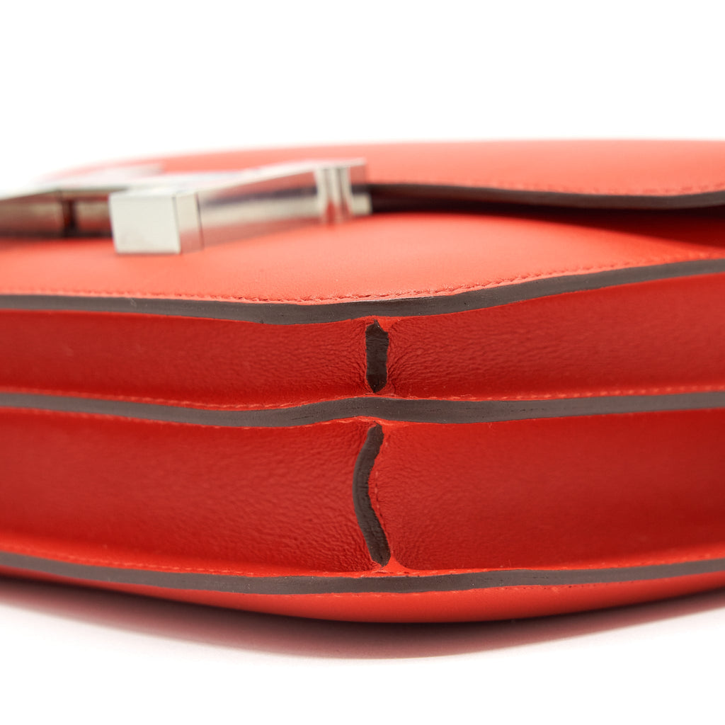 HERMES MINI CONSTANCE SWIFT CAPUCINE WITH MARBLE/MULTICOLOUR BUCKLE STRAM Y