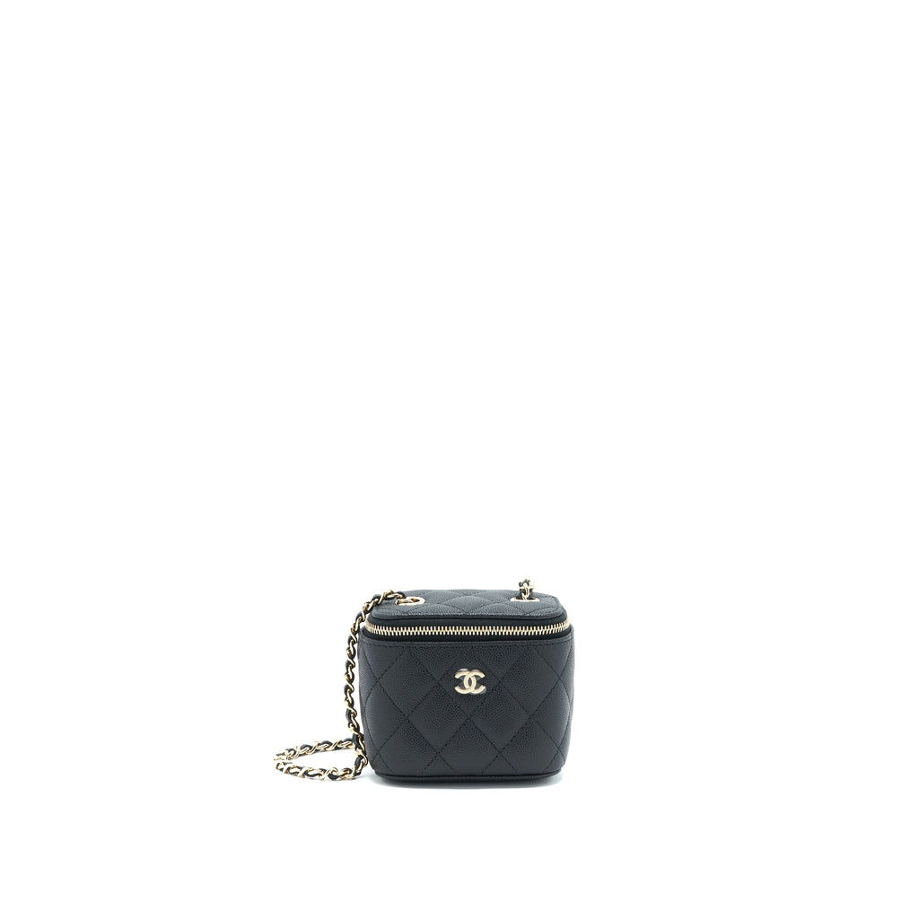 CHANEL MINI VANIFY CHAIN CAVIAR BLACK LGHW
