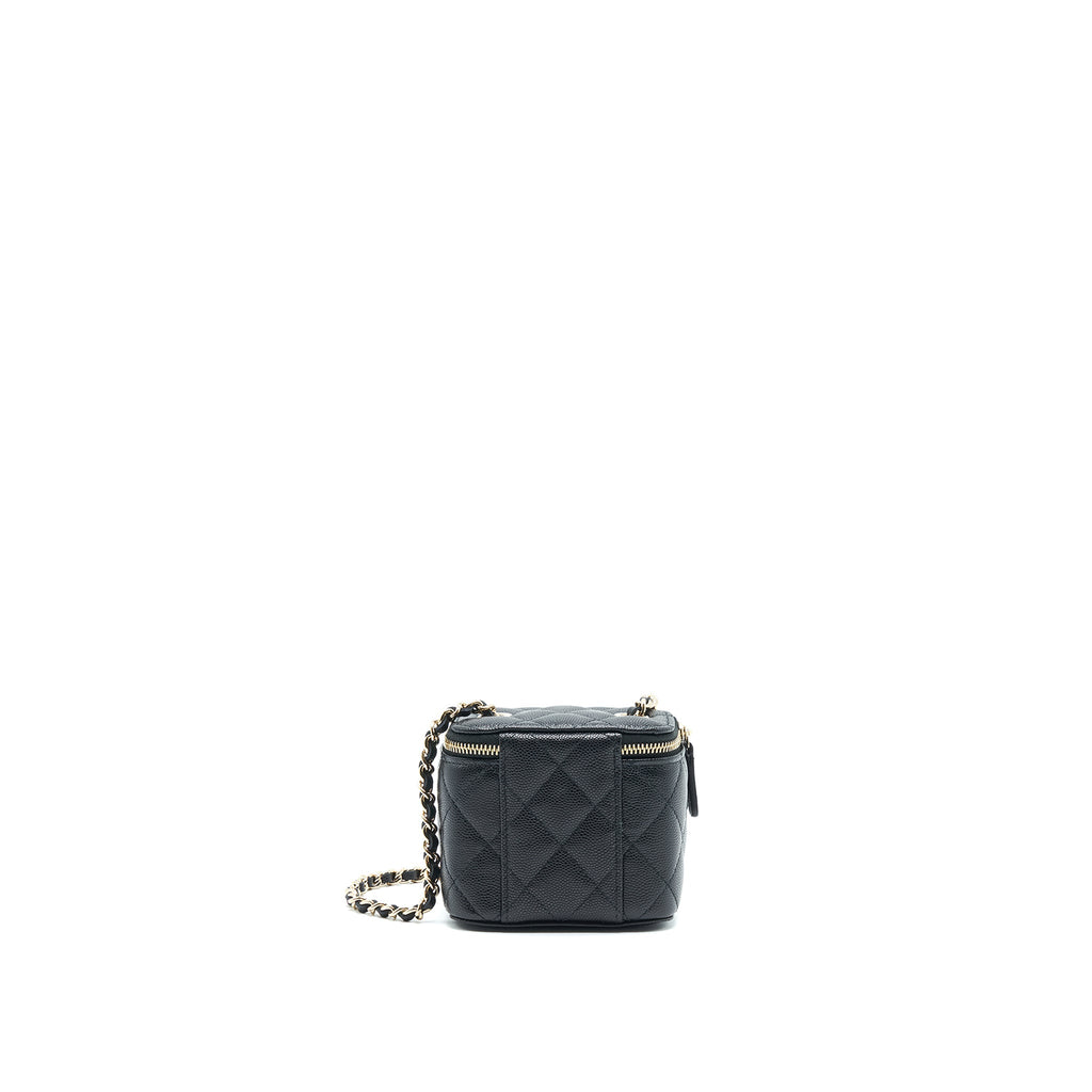 CHANEL MINI VANITY CAVIAR IN BLACK LGHW