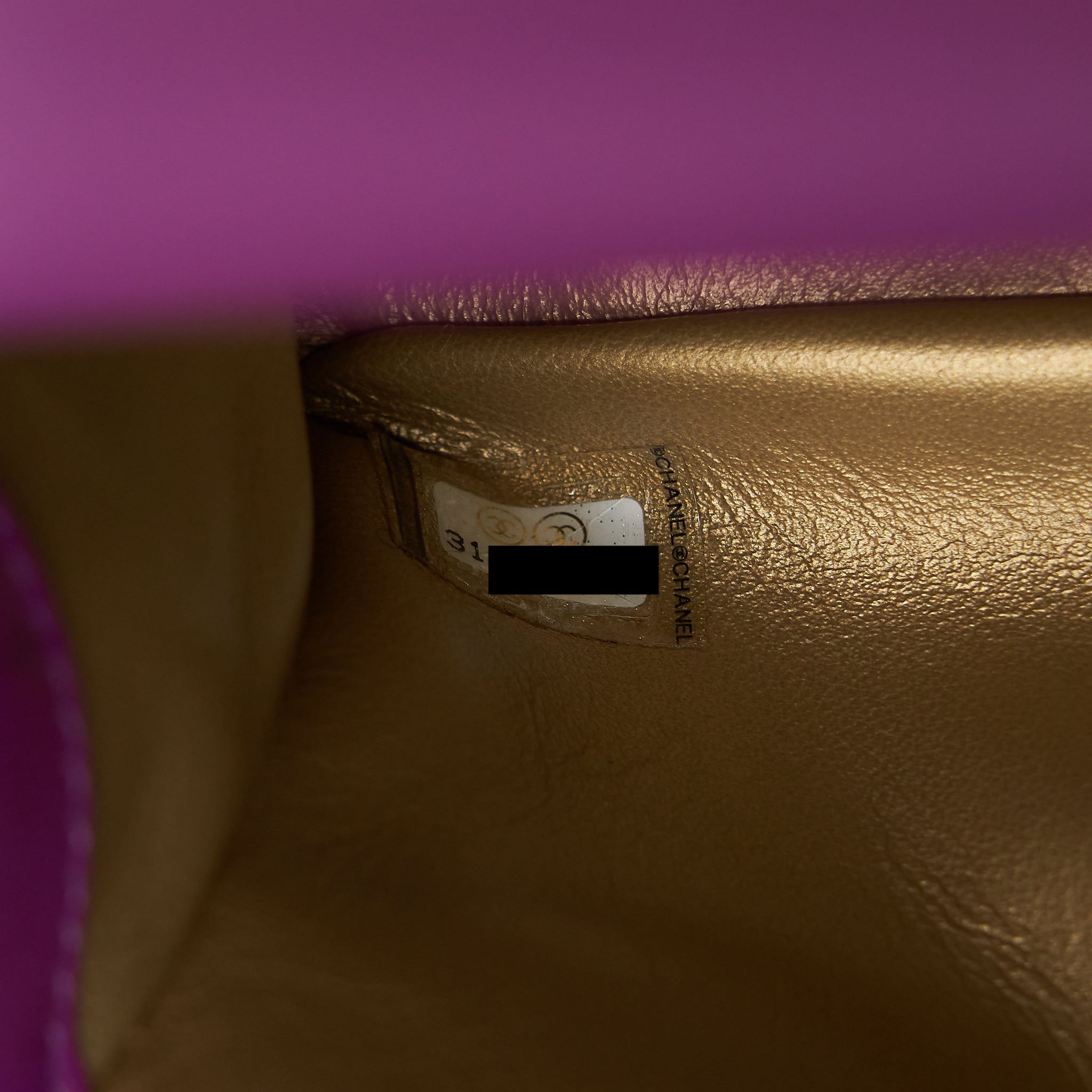 CHANEL PEARL CRUSH LAMBSKIN NA114 PURPLE GHW