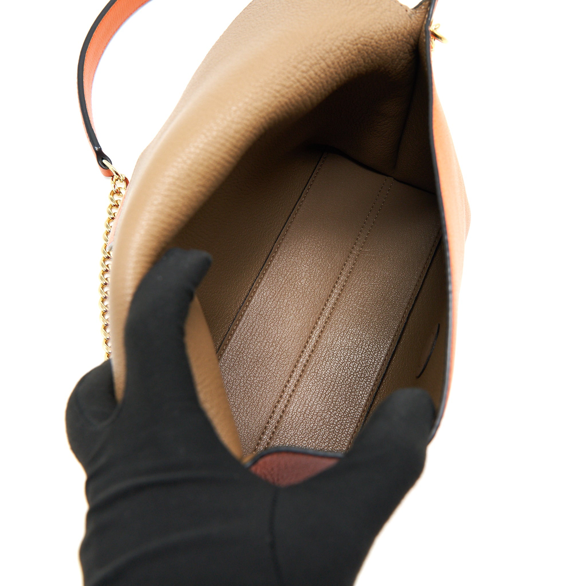 LOEWE CROSSBODY LEATHER BAG ORANGE