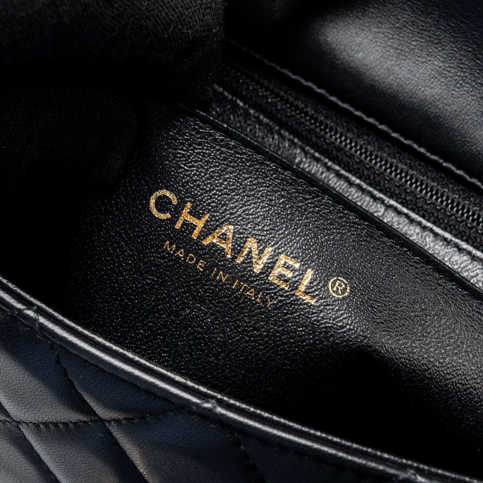 CHANEL MINI RECTANGULAR FLAP BAG LAMBSKIN BLACK LGHW