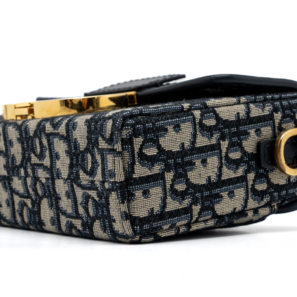 DIOR 30 MONTAIGNE BOX BAG BLUE DIOR OBLIQUE JACQUARD GHW