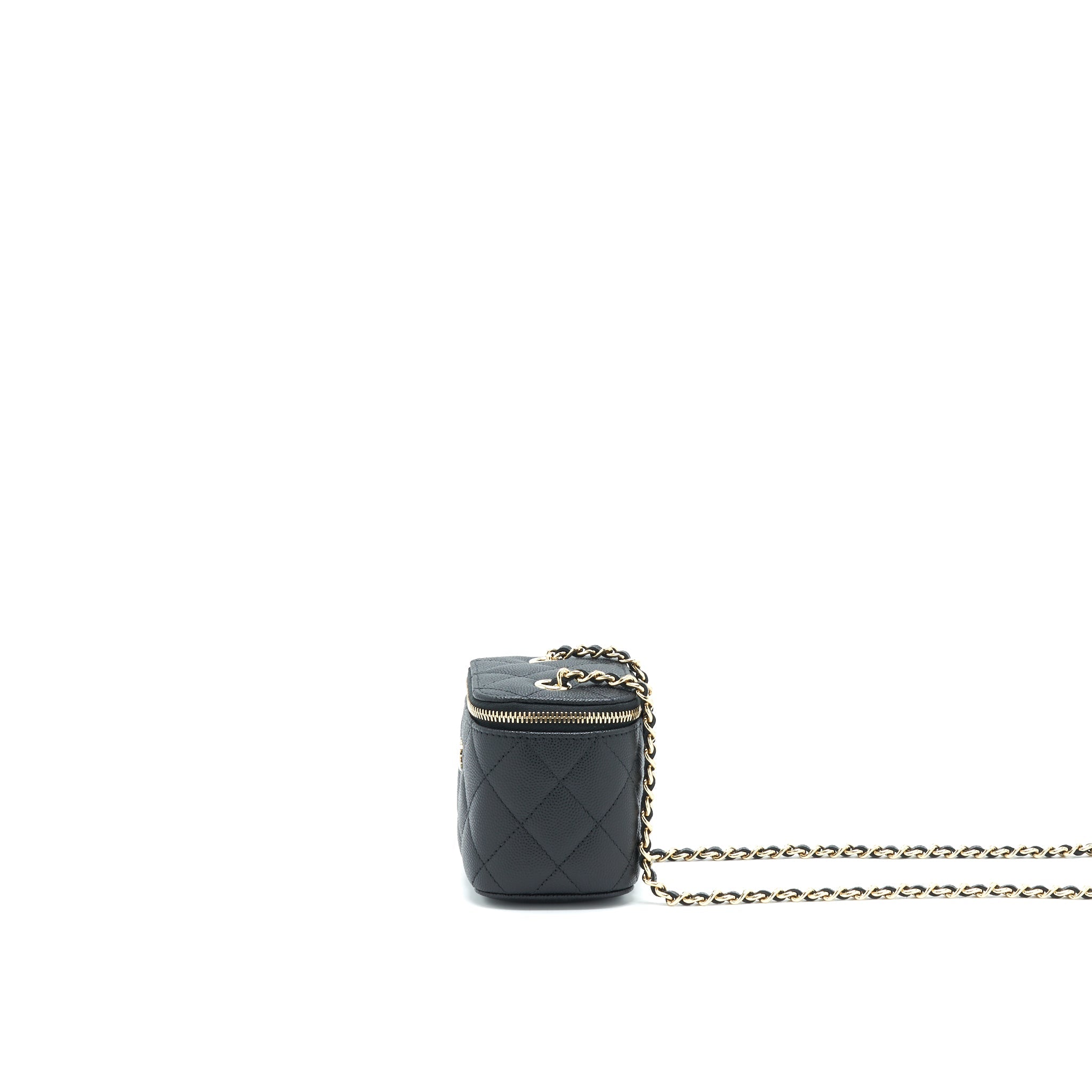 CHANEL MINI VANITY CAVIAR IN BLACK LGHW