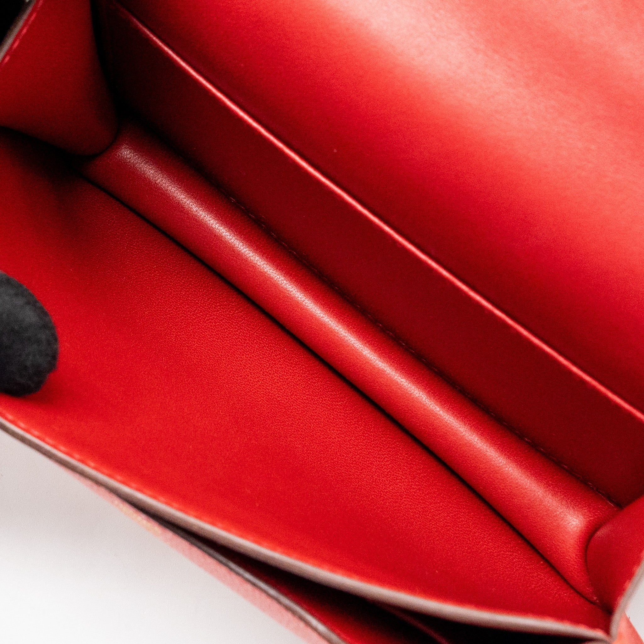 HERMES MINI CONSTANCE EVERCOLOR ROUGE DE COEUR GHW