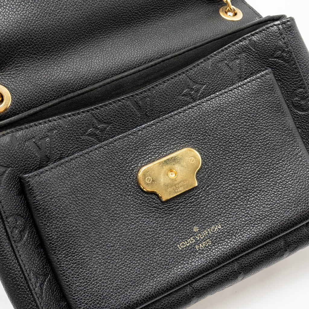 LOUIS VUITTON VAVIN PM MONOGRAM EMPREINTE LEATHER BLACK GHW