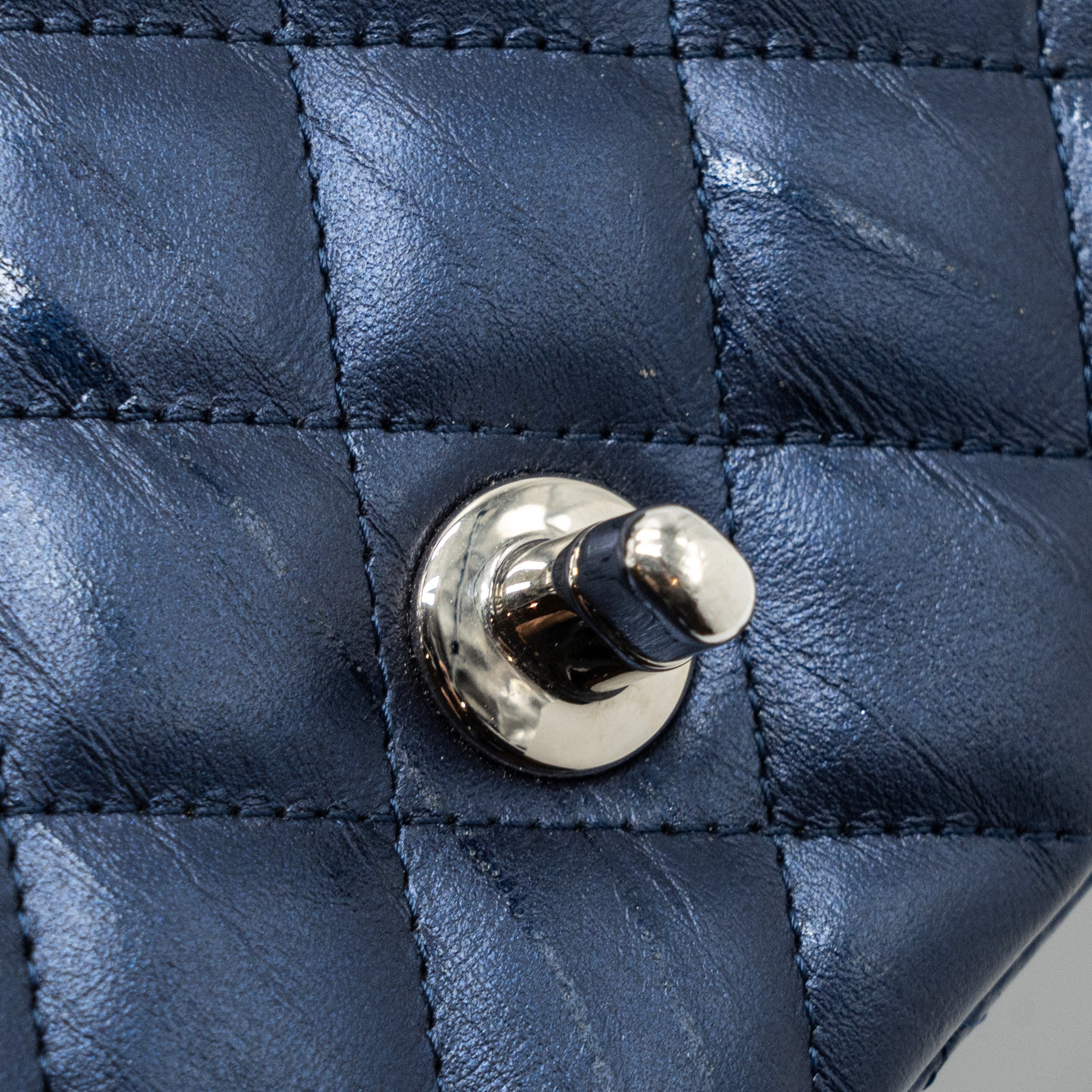 CHANEL MINI RECTANGULAR FLAP BAG CALFSKIN LIMITED DARK BLUE SHW