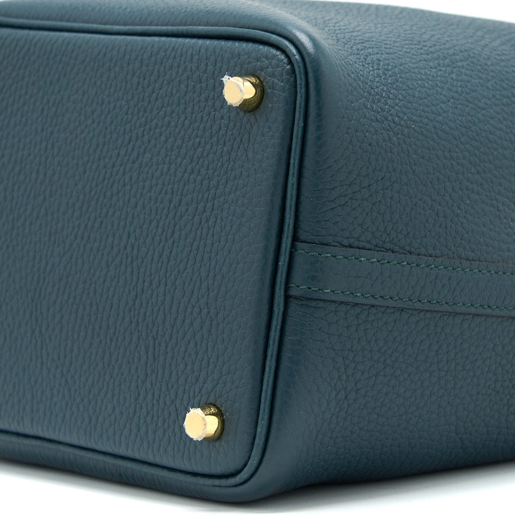 HERMES PICOTIN 18 LOCK BAG CLEMENCE 6O VERT CYPRES GHW