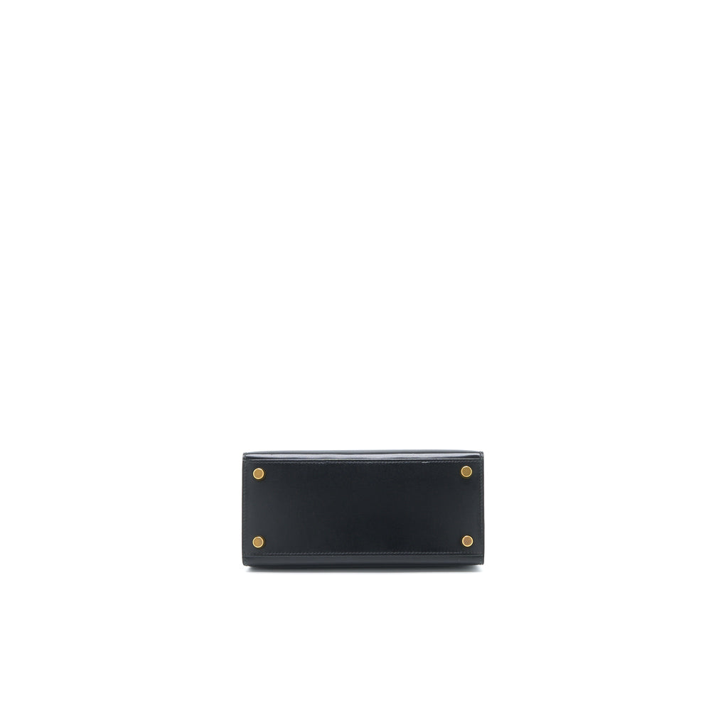 HERMES VINTAGE KELLY 20 BOX BLACK GHW