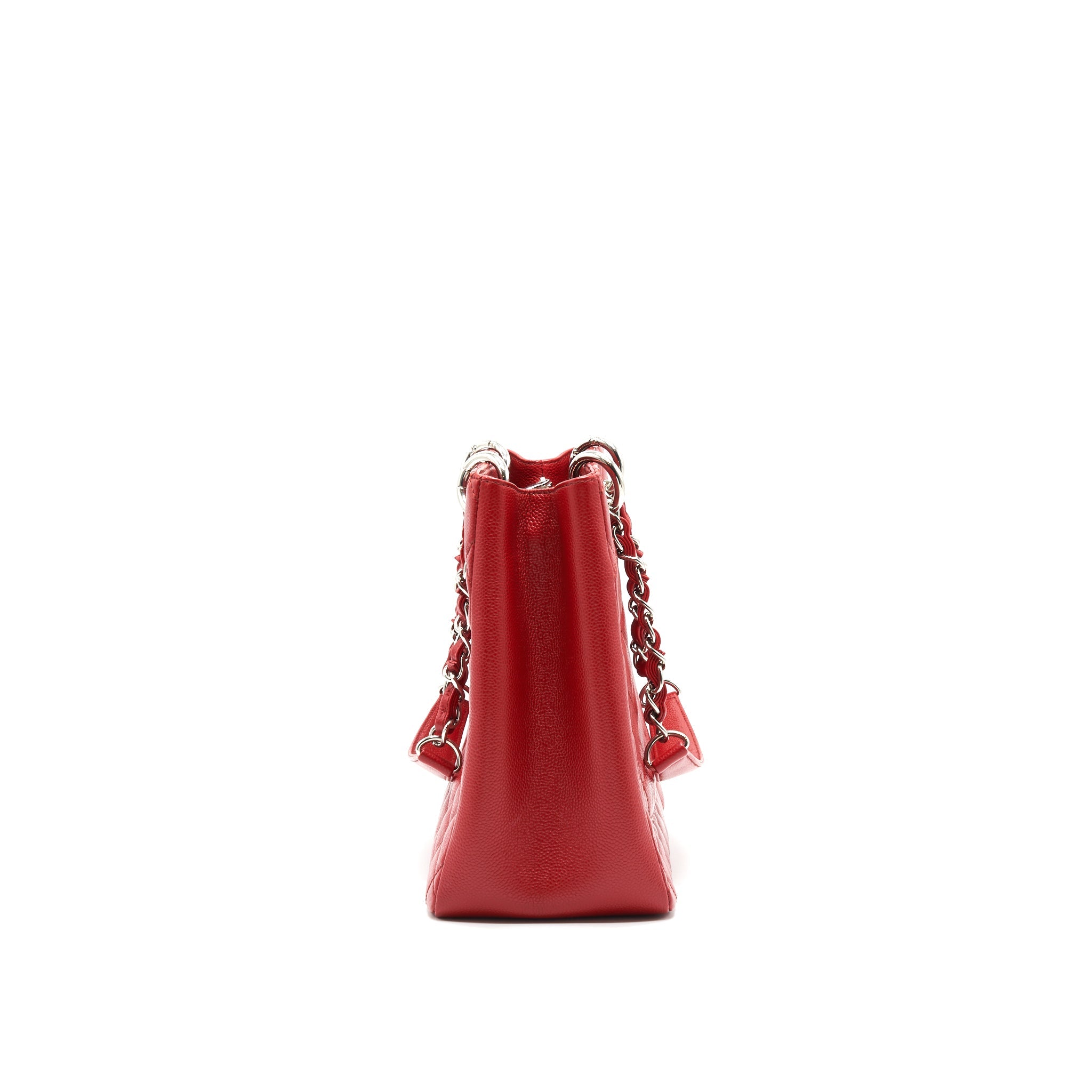 CHANEL GRAND SHOPPING TOTE CAVIAR RED WITH SHW