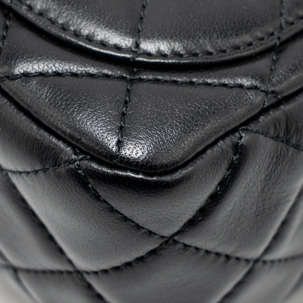 CHANEL PEARL CRUSH MINI SQUARE LAMBSKIN BLACK GHW