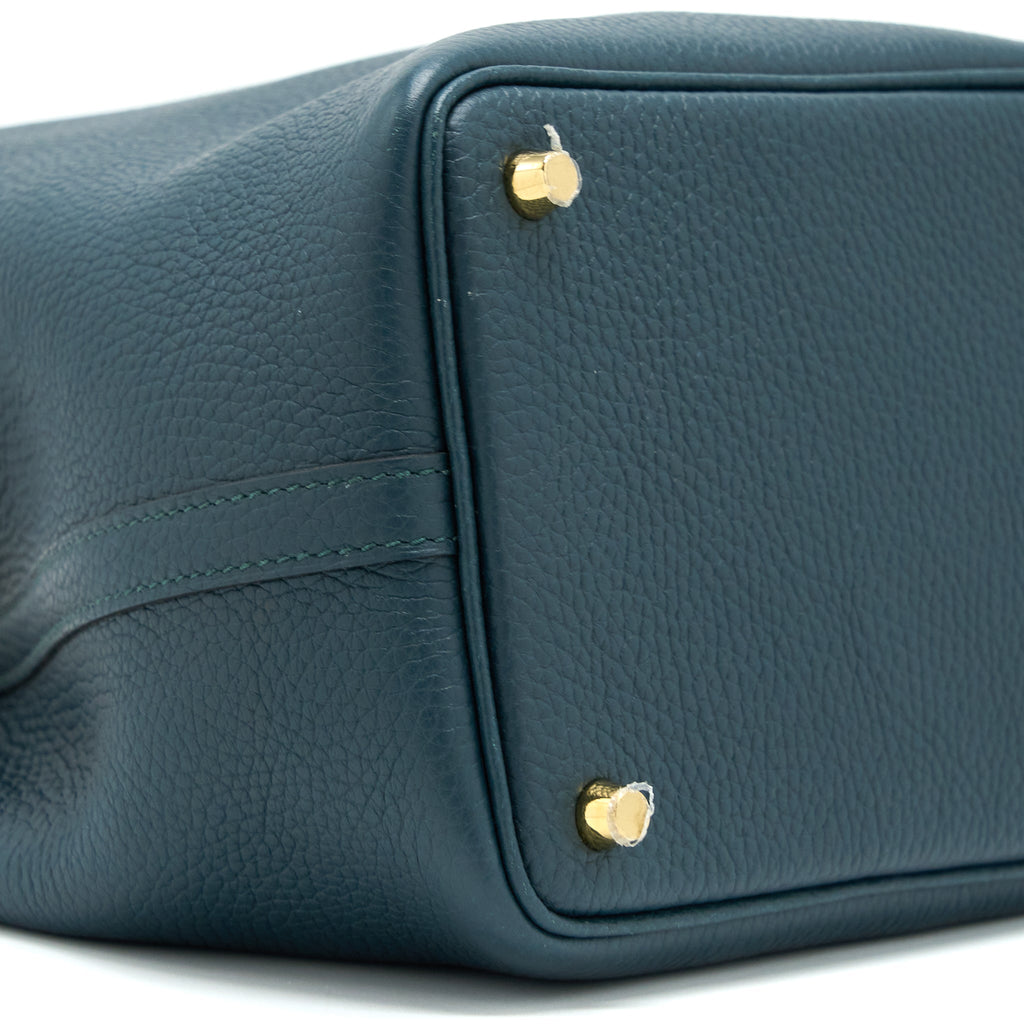 HERMES PICOTIN 18 LOCK BAG CLEMENCE 6O VERT CYPRES GHW