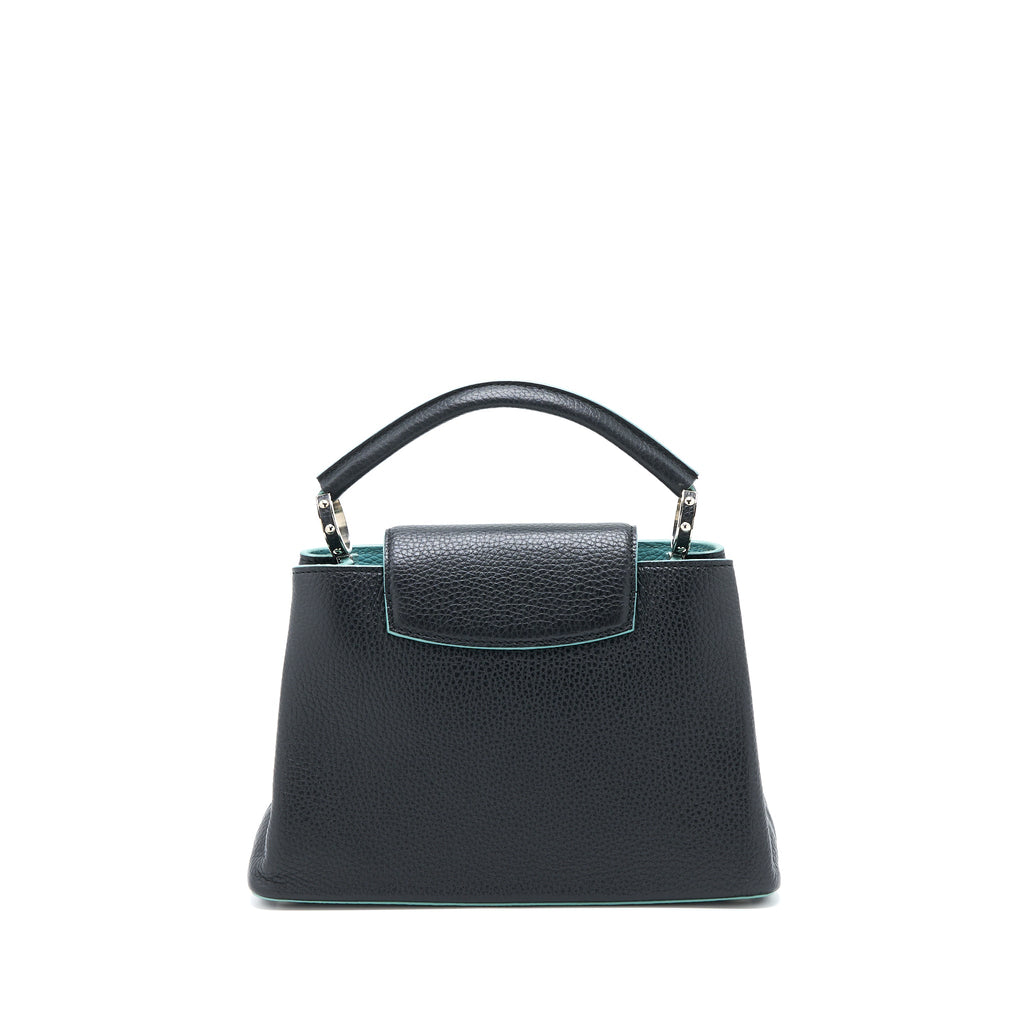 LOUIS VUITTON CAPUCINES BB TAURILLON BLACK/ BLUE SHW