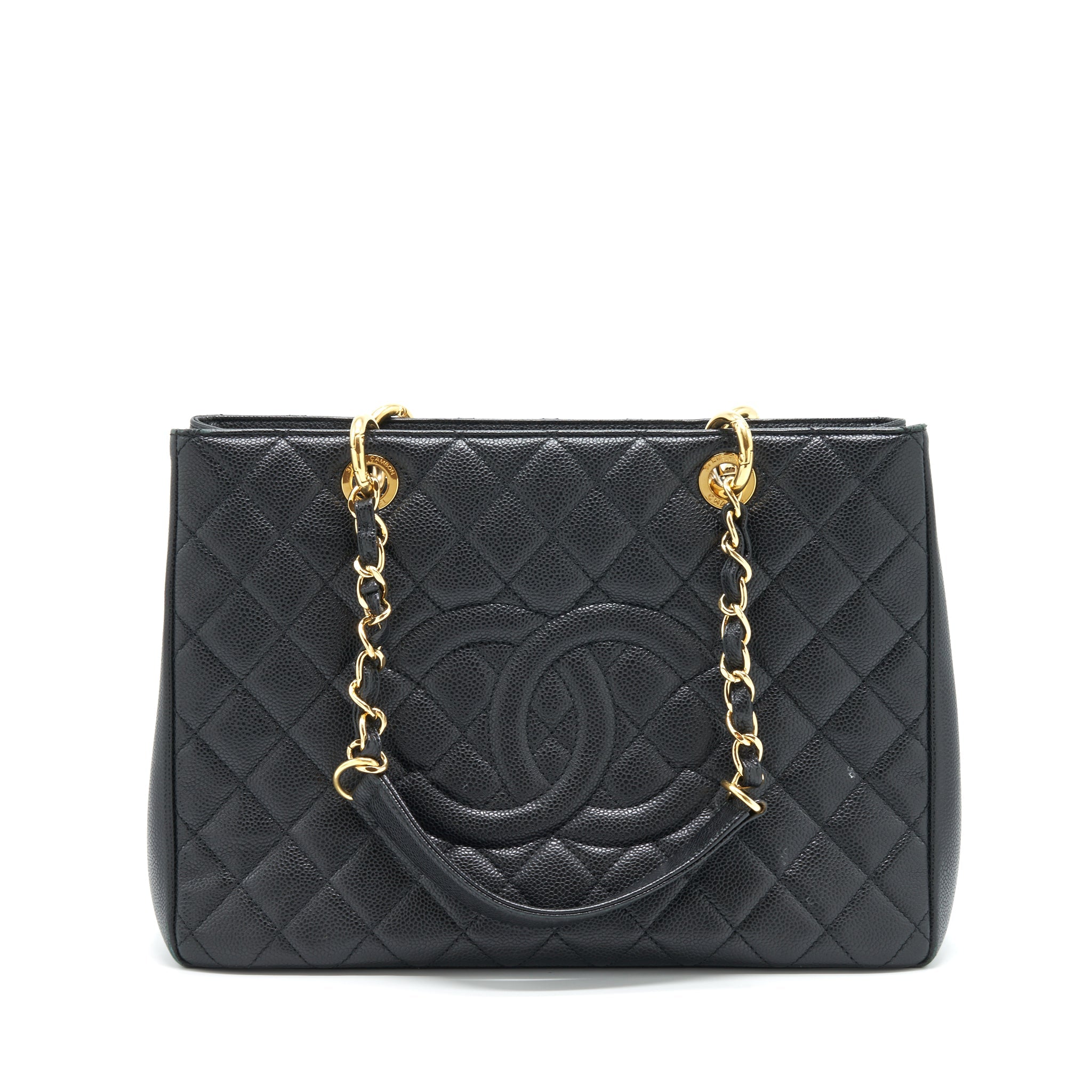 CHANEL GRAND SHOPPING TOTE CAVIAR BLACK GHW