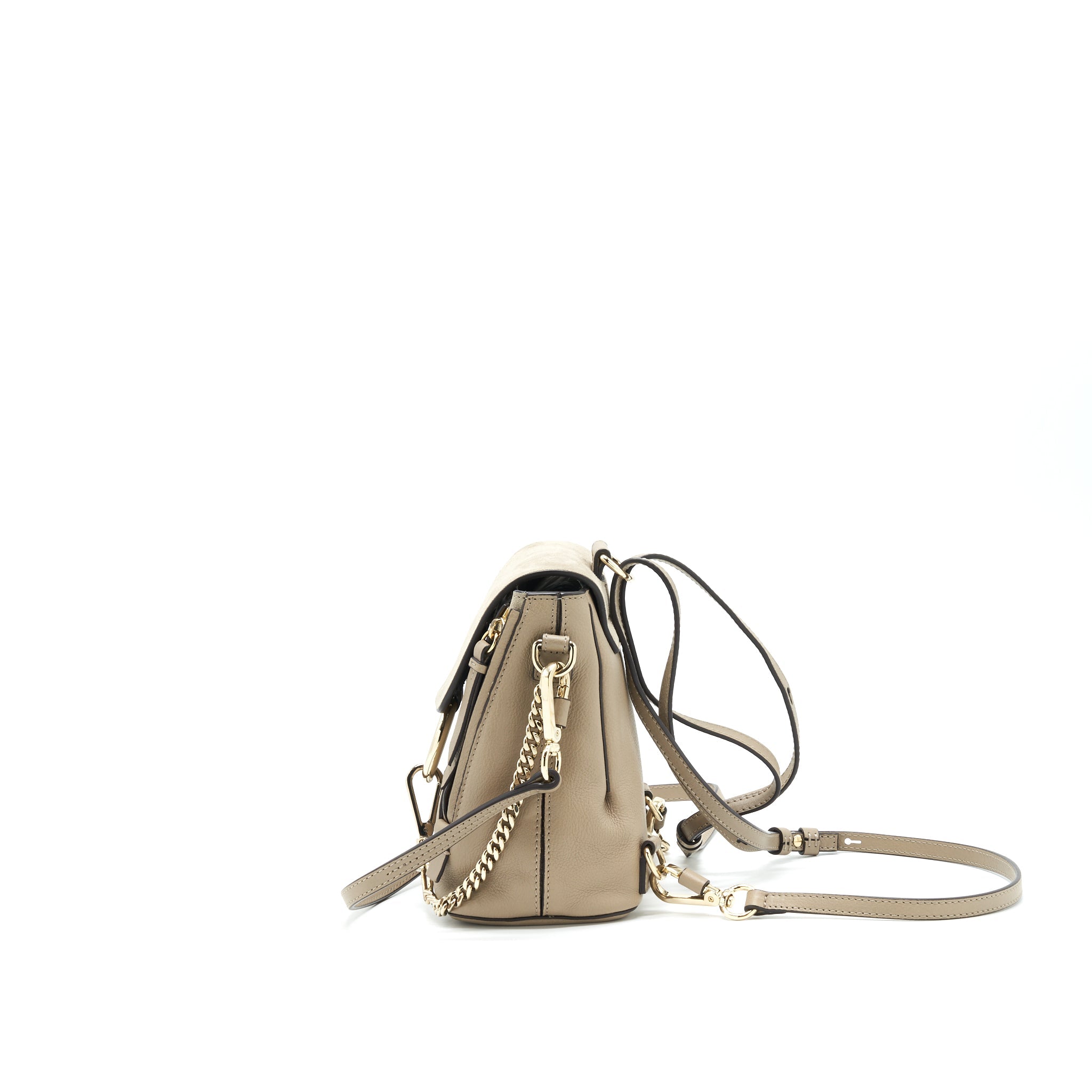 CHLOE MINI FAYE BACKPACK LIGHT GREY