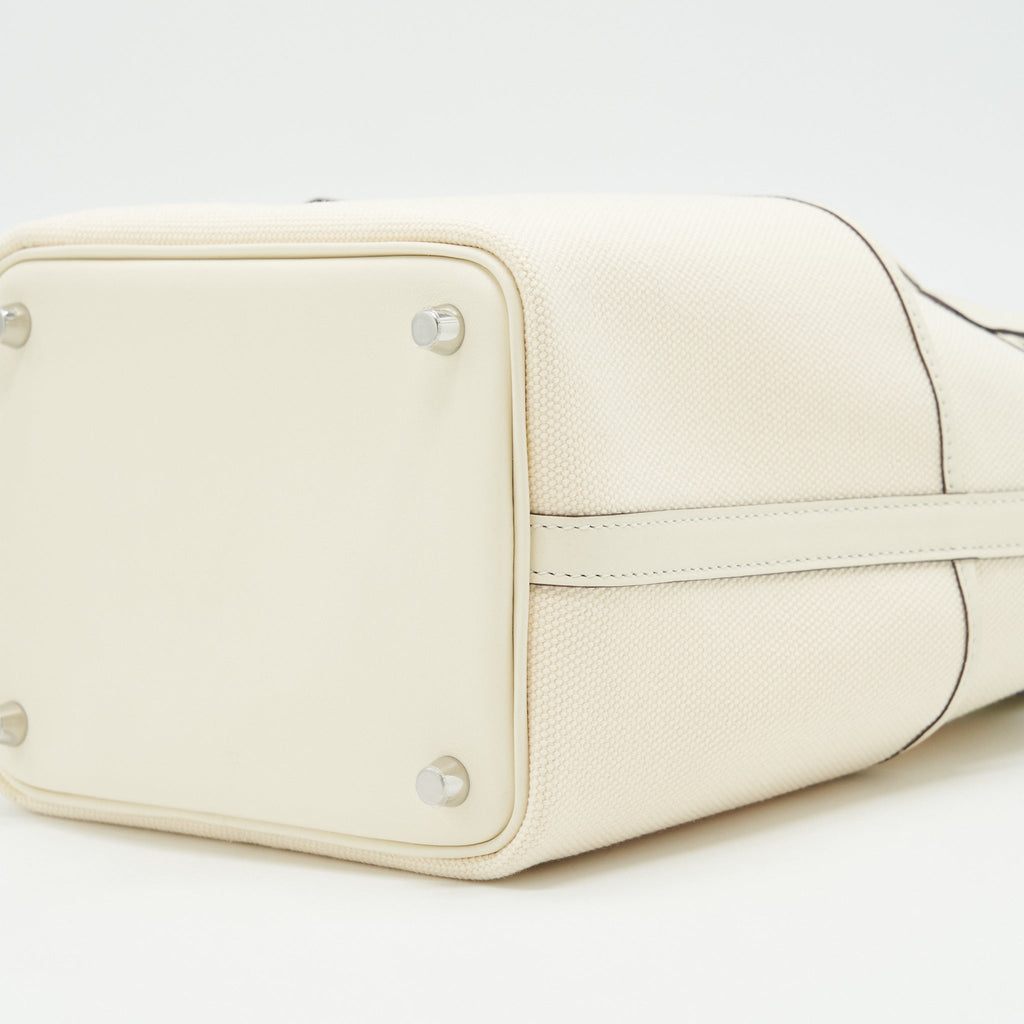 HERMES PICOTIN CARGO 18 SWIFT AND TOILE CANVAS ECRU/NATA SHW