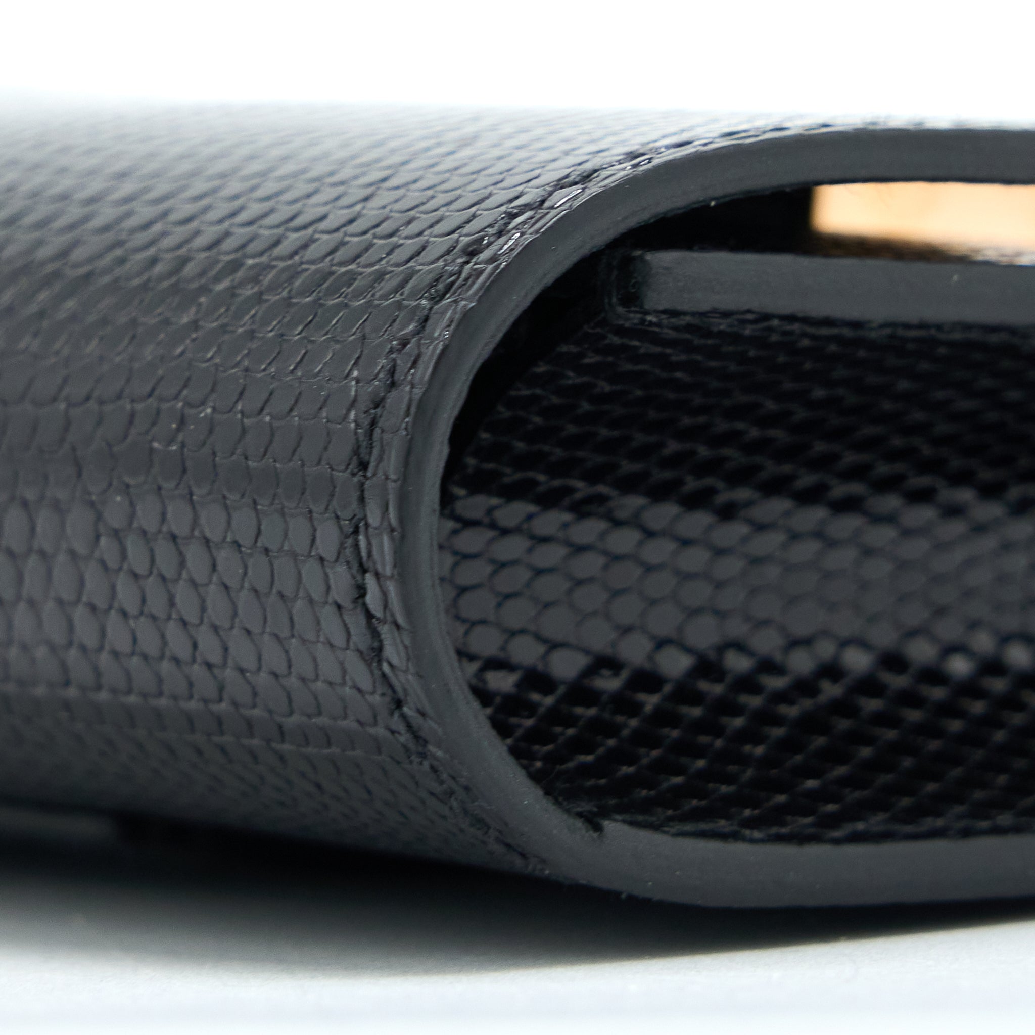 HERMES CONSTANCE SLIM LIZARD BLACK RGHW