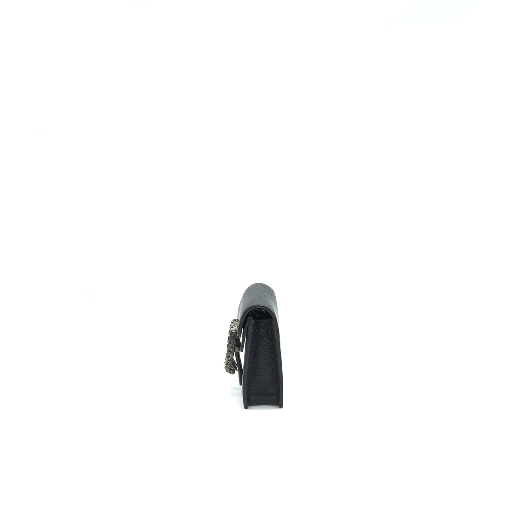 GUCCI SUPER MINI DIONYSUS BAG BLACK WITH SHW
