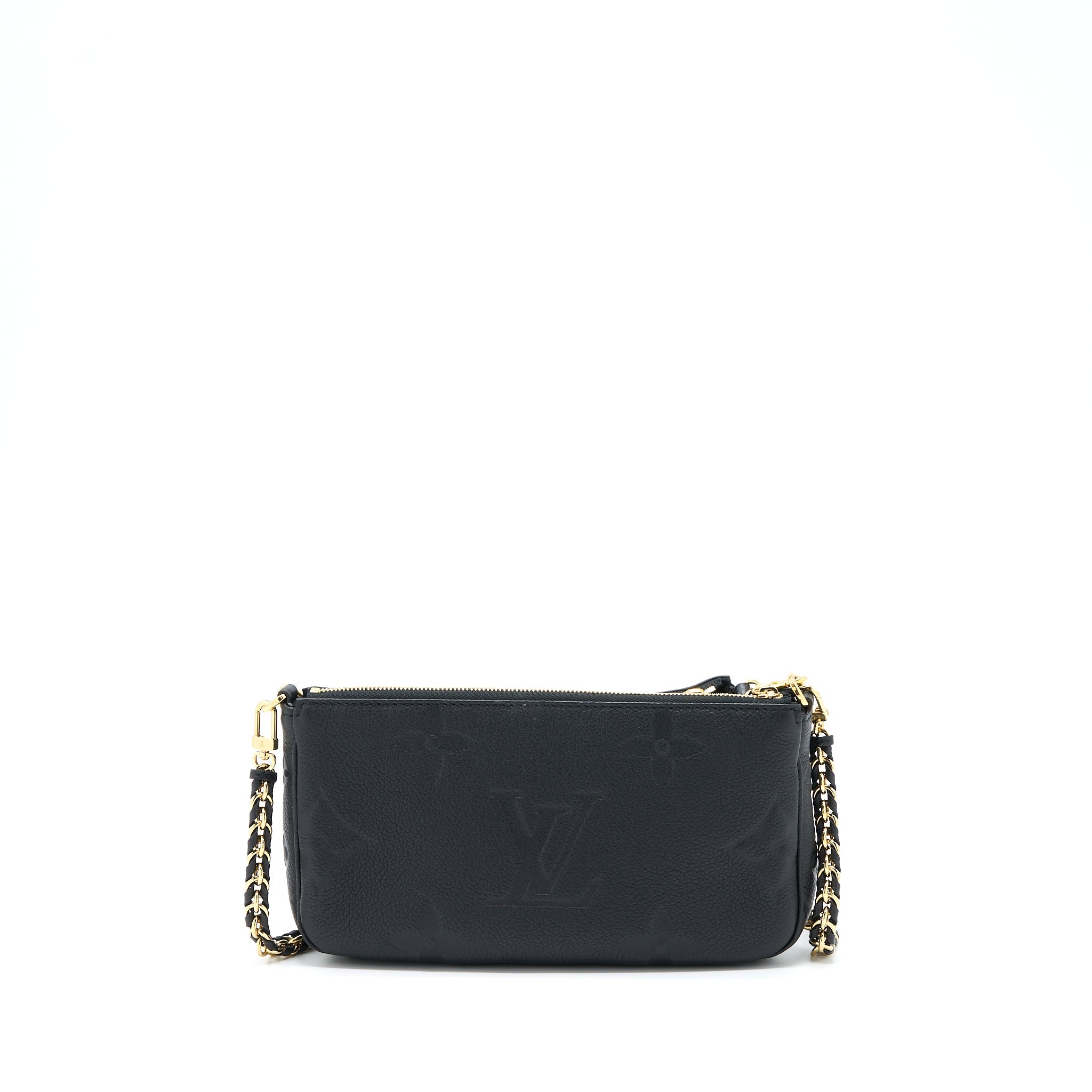 LOUIS VUITTON MULTI POCHETTE ACCESSORIES MONOGRAM EMPRIENTED BLACK GHW (NEW VERSION)