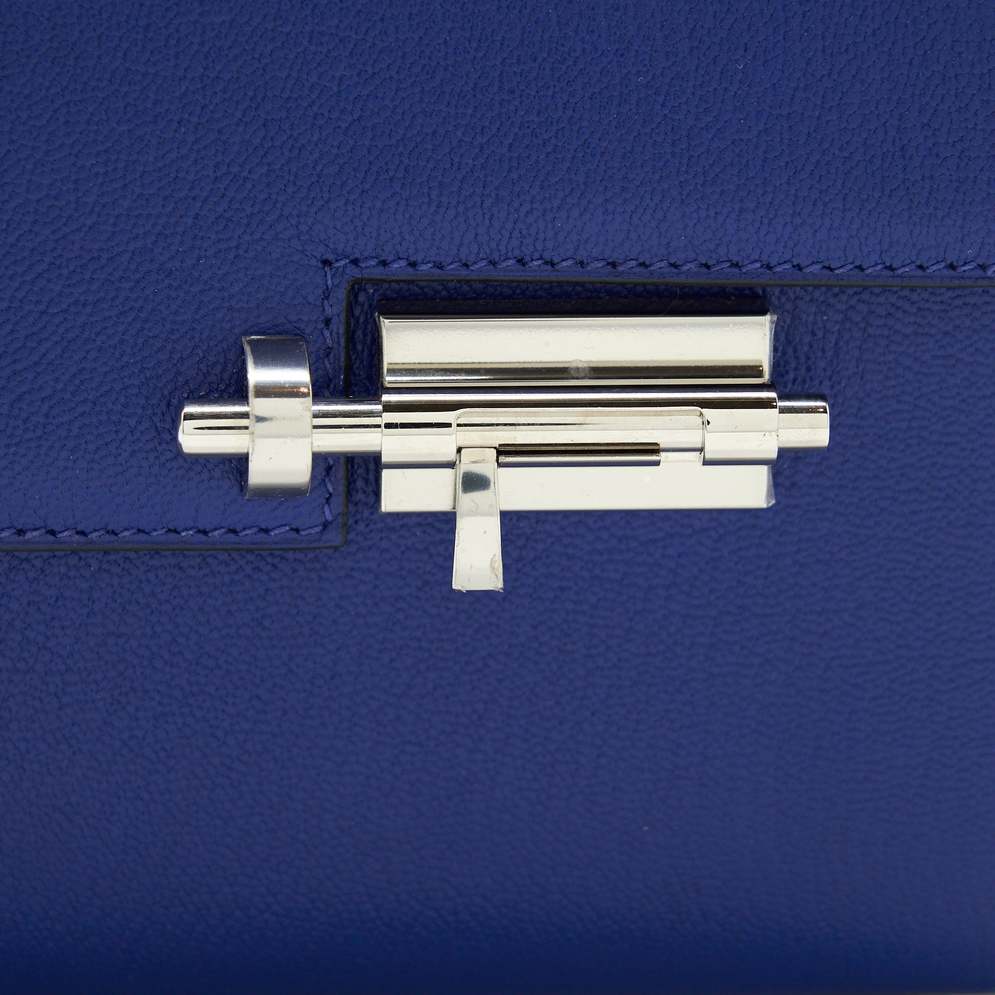 HERMES MINI VERROU BAG CHEVRE MYSORE 7T BLEU ELECTRIC SHW