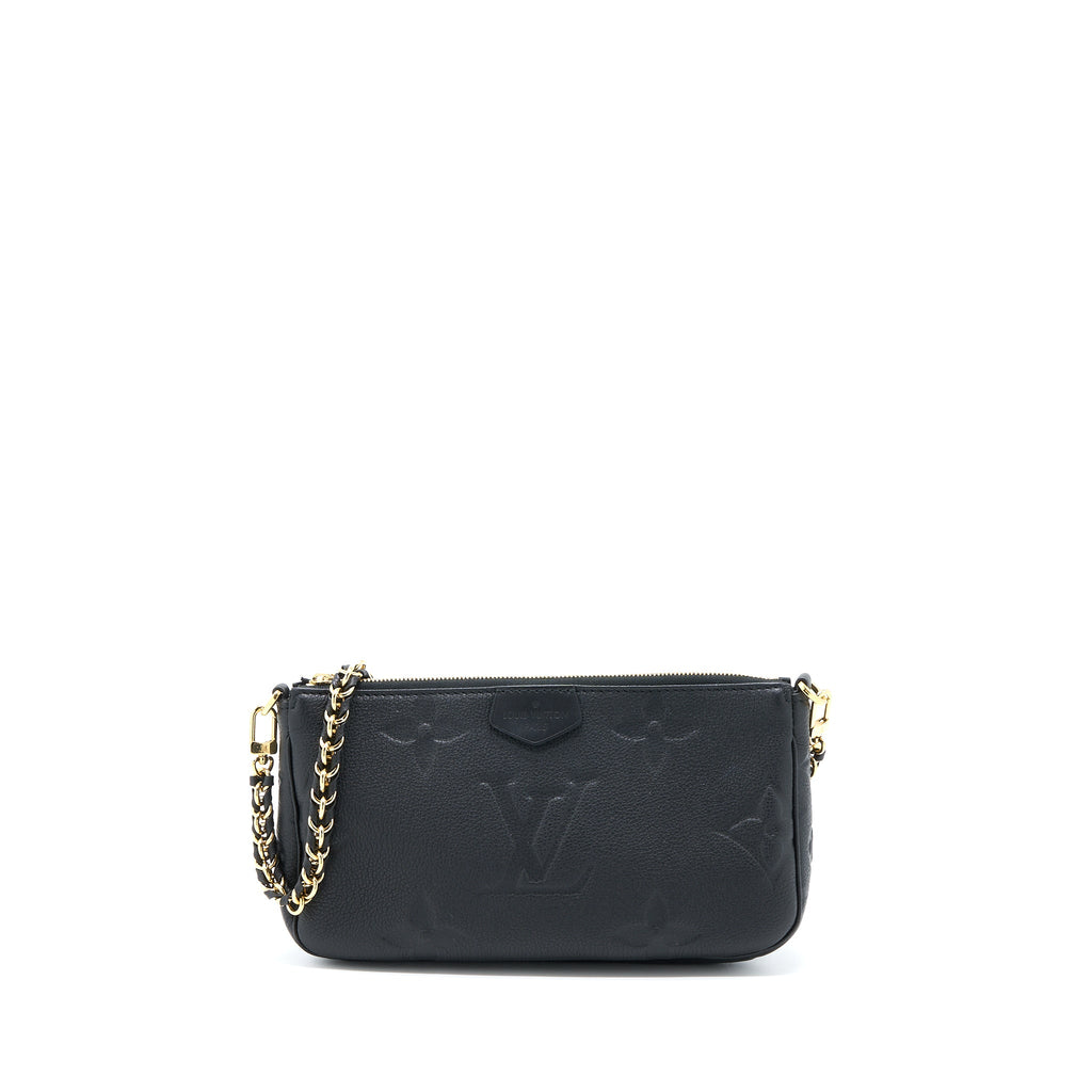 LOUIS VUITTON MULTI POCHETTE ACCESSORIES MONOGRAM EMPRIENTED BLACK GHW (NEW VERSION)