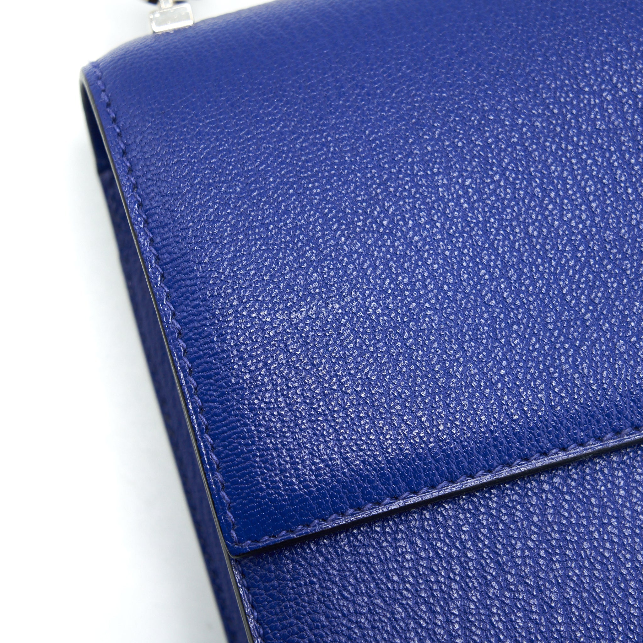 HERMES MINI VERROU BAG CHEVRE MYSORE 7T BLEU ELECTRIC SHW
