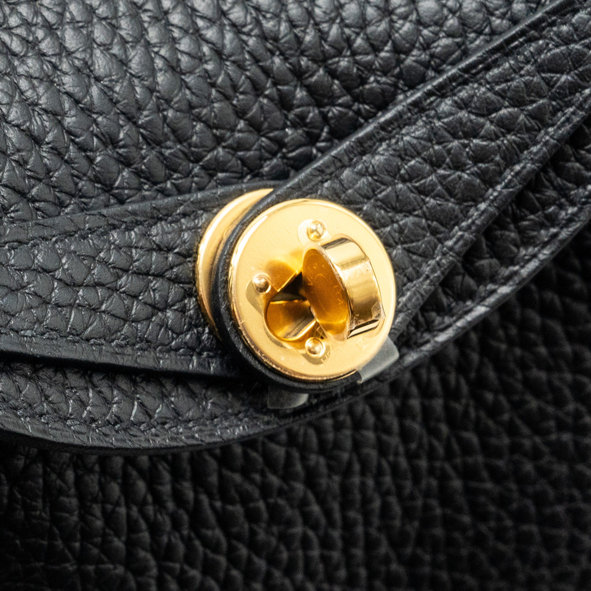 HERMES MINI LINDY CLEMENCE BLACK GHW