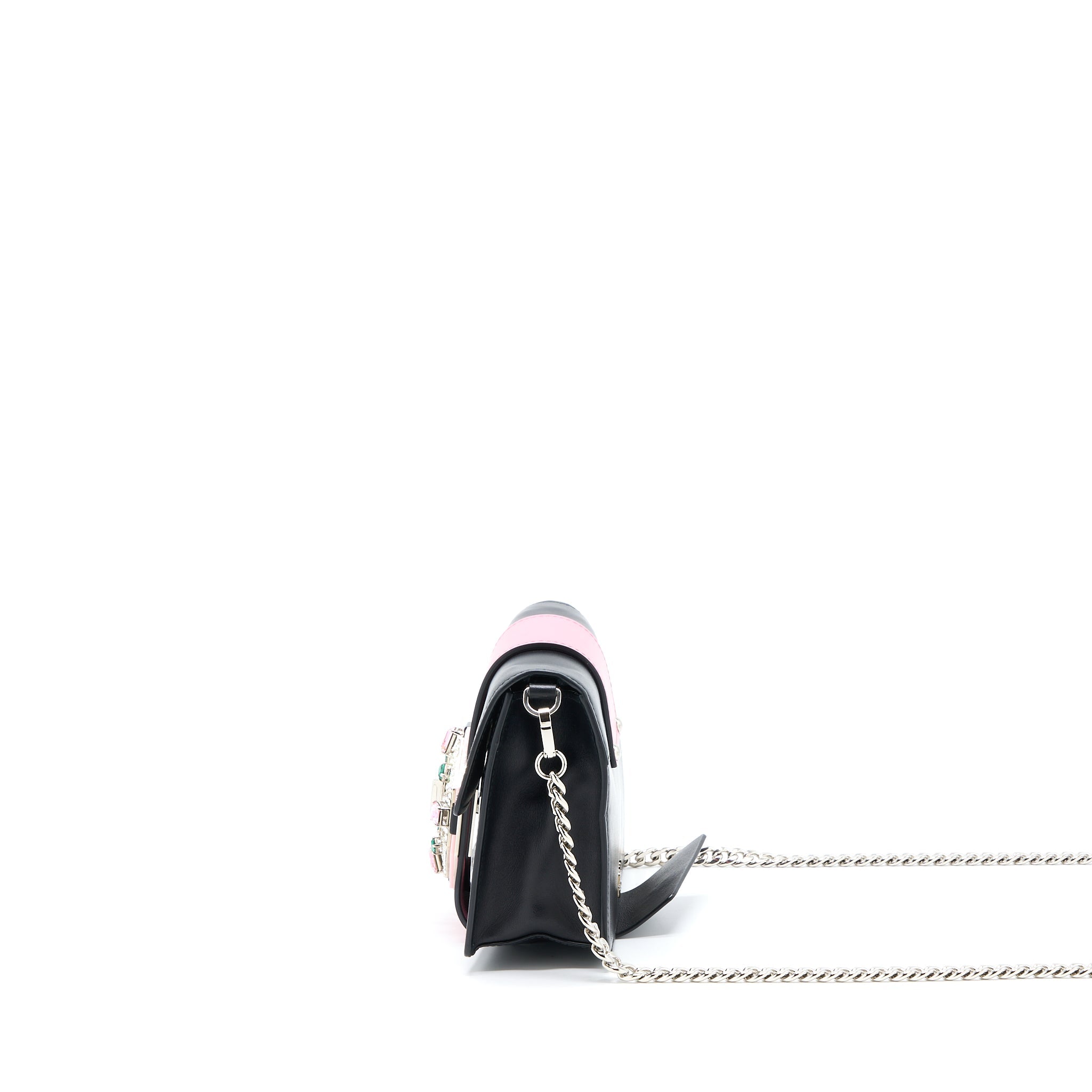 PRADA PLEX RIBBON BAG CRYSTAL CALFSKIN MULTICOLOUR SHW
