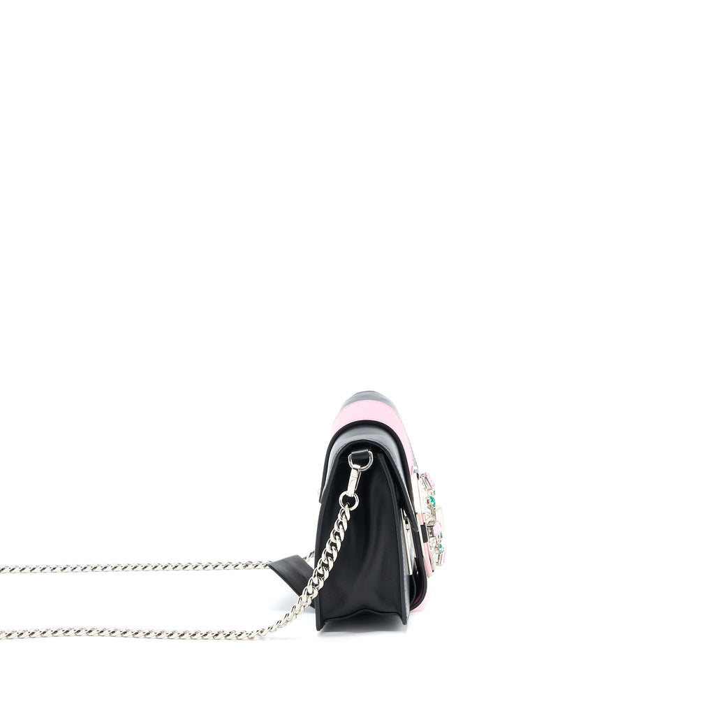 PRADA PLEX RIBBON BAG CRYSTAL CALFSKIN MULTICOLOUR SHW