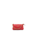 GUCCI MARMONT MINI POUCH WITH CHAIN RED GHW