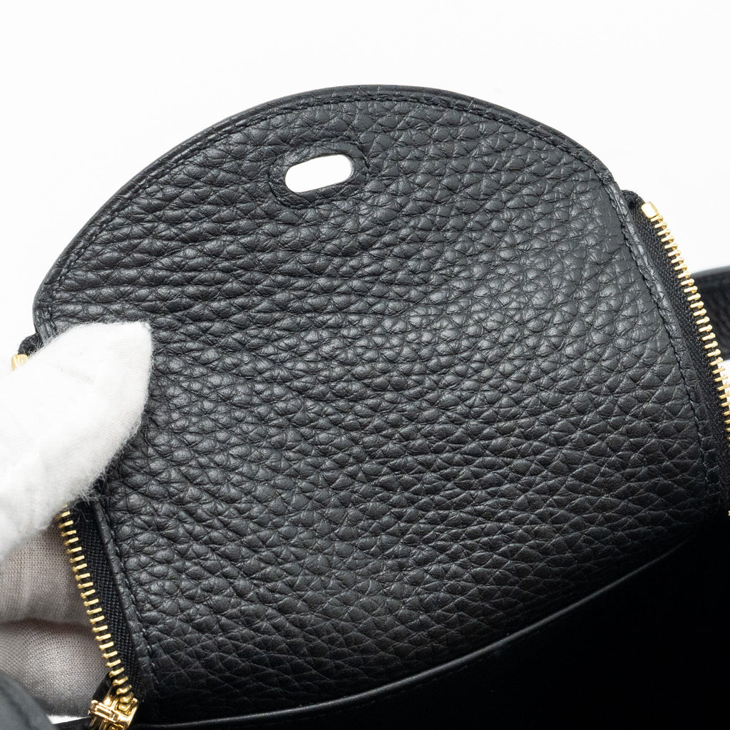 HERMES MINI LINDY CLEMENCE BLACK GHW