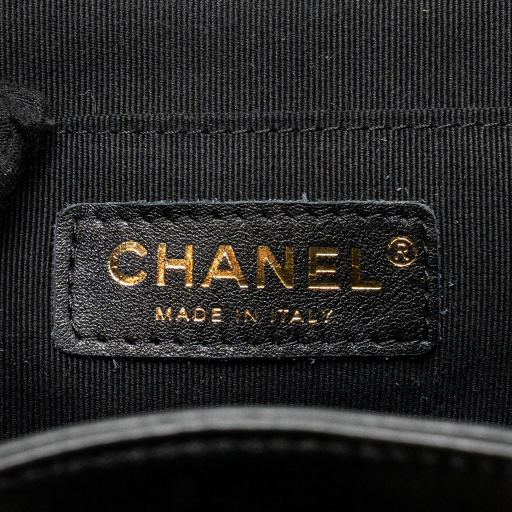 CHANEL MINI DUMA BACKPACK CALFSKIN BLACK LGHW (MICROCHIP)