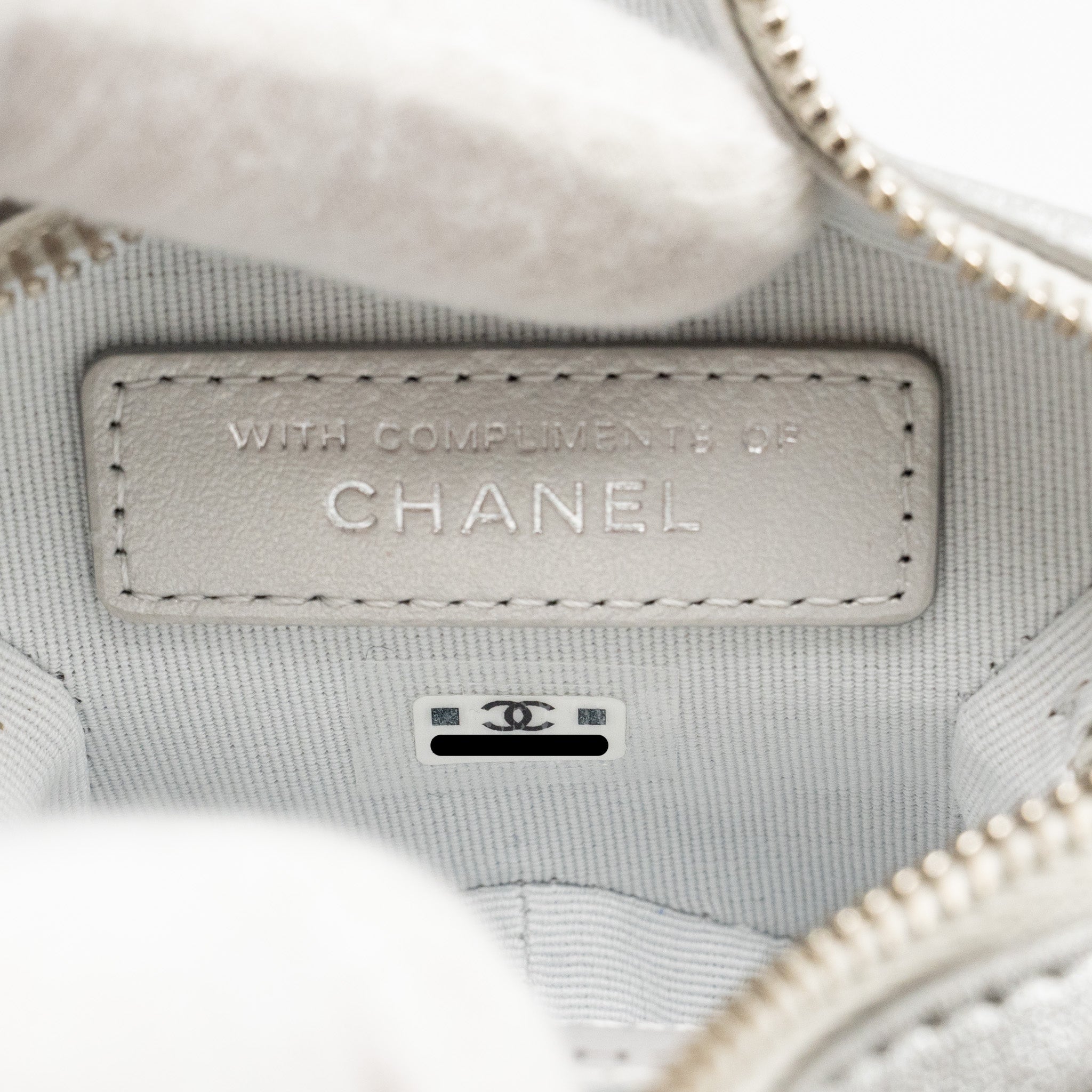 CHANEL STAR COIN PURSE/BAG CHARM LAMBSKIN SILVER SHW(MICROCHIP)