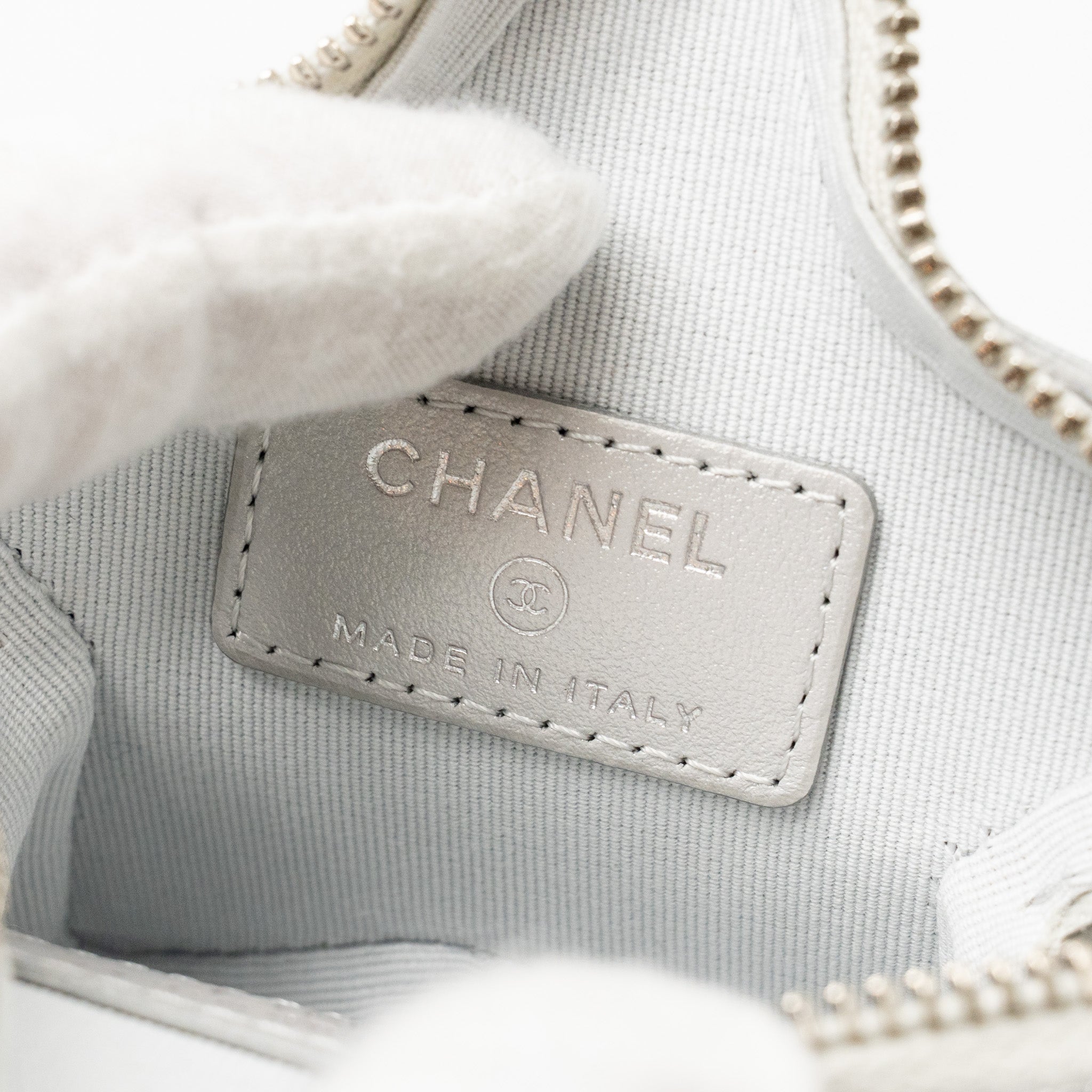 CHANEL STAR COIN PURSE/BAG CHARM LAMBSKIN SILVER SHW(MICROCHIP)