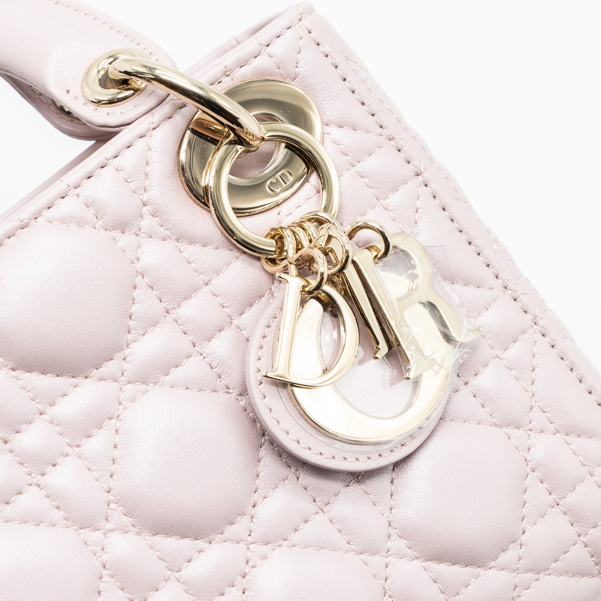 DIOR MINI LADY DIOR BAG LAMBSKIN LIGHT PINK LGHW