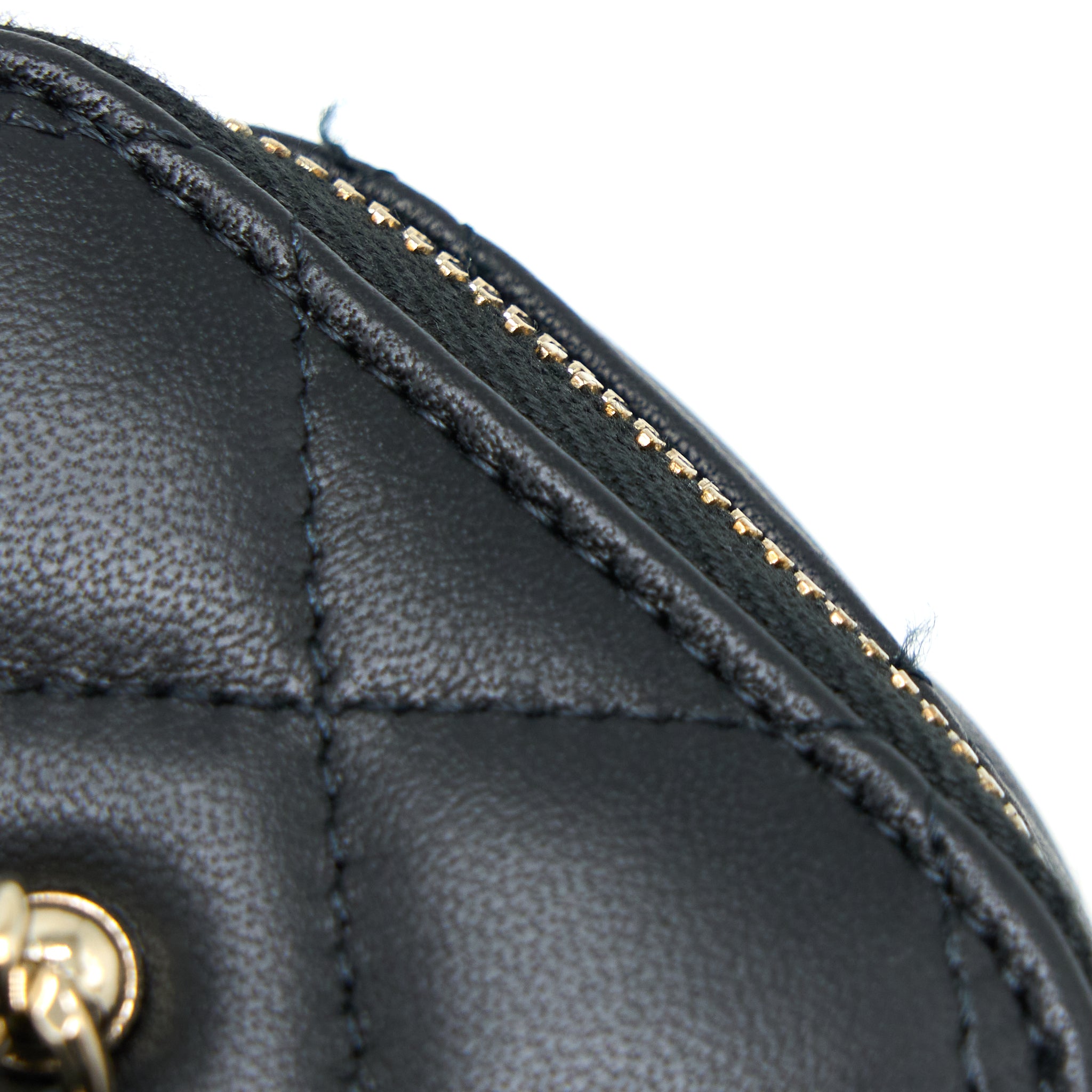 CHANEL 23C PEARL CRUSH LONG VANITY LAMBSKIN BLACK LGHW (MICROCHIP)