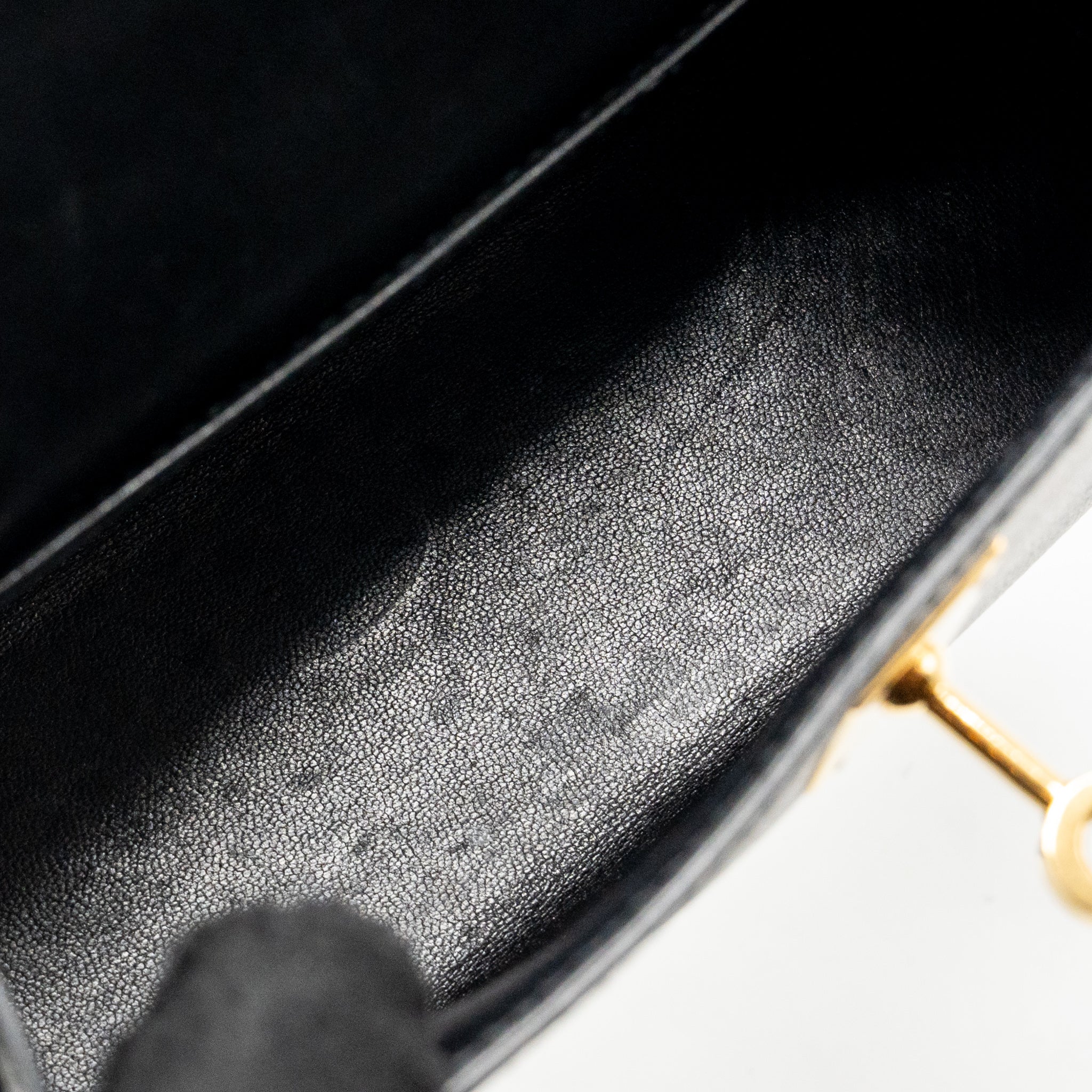 HERMES MINI KELLY II EPSOM BLACK GHW