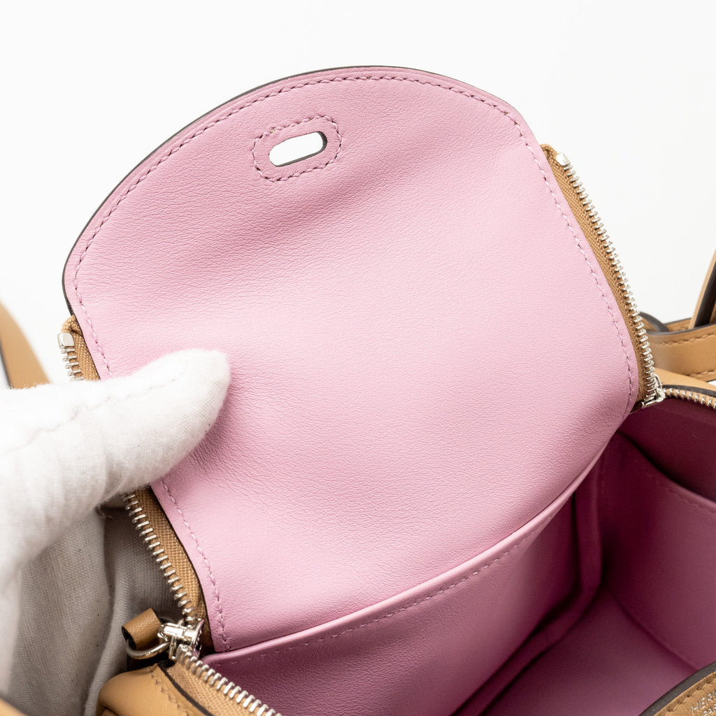 HERMES MINI LINDY SWIFT CHAI / MAUVE SYLVESTRE SHW