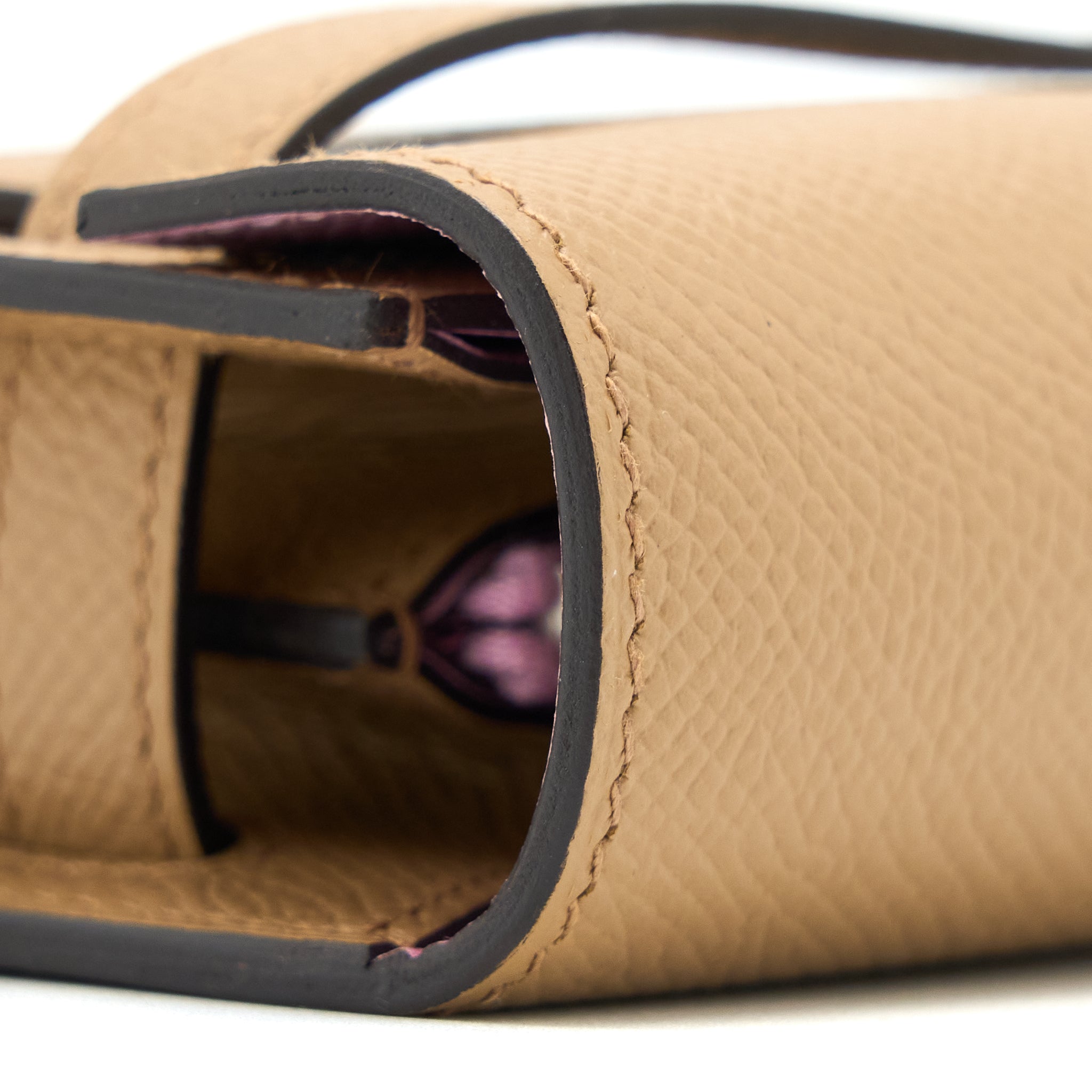 HERMES CLASSIC KELLY TO GO EPSOM CHAI / MAUVE SYLVESTRE SHW