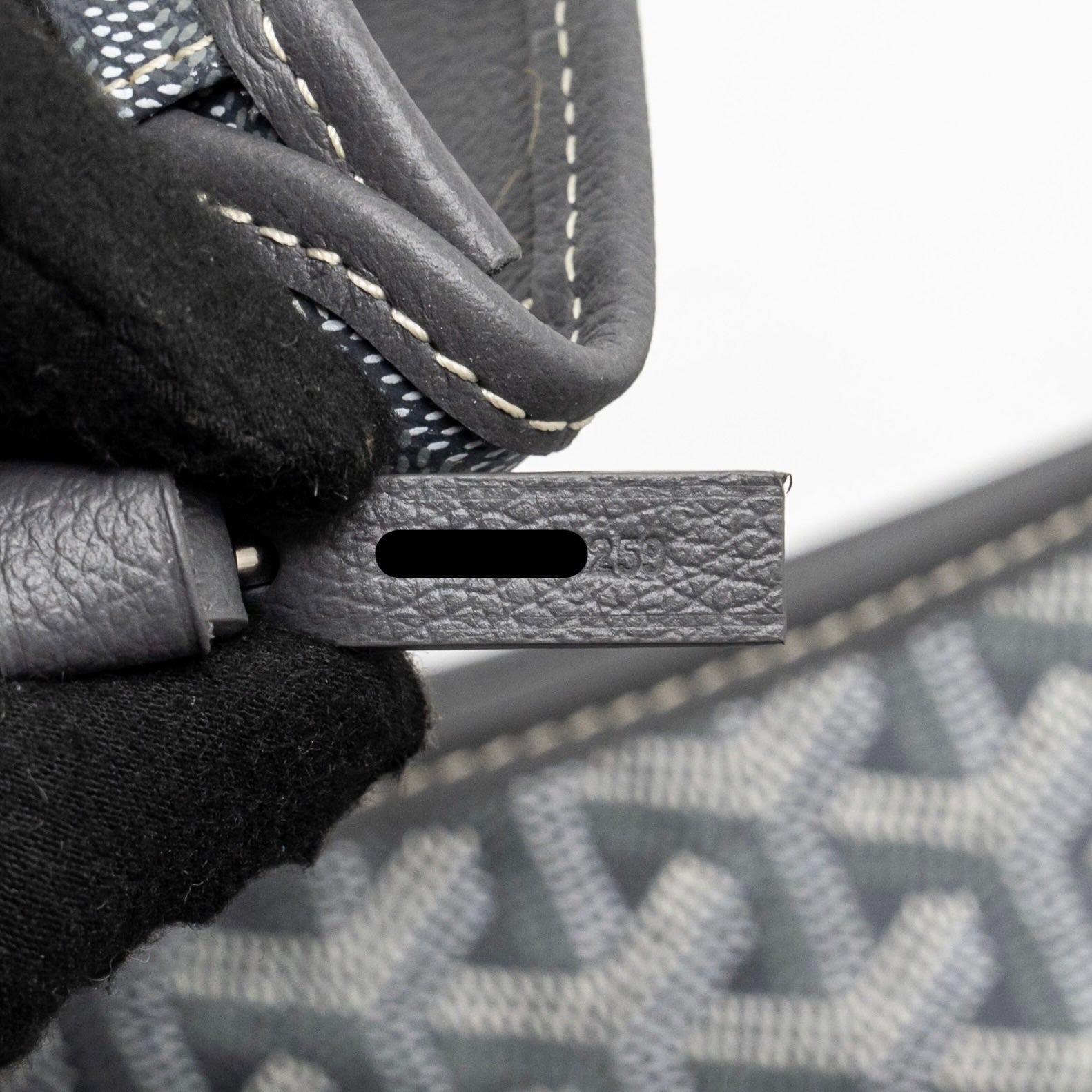 GOYARD BOHEME HOBO PM BAG GOYARDINE CANVAS/CALFSKIN GRIS SHW