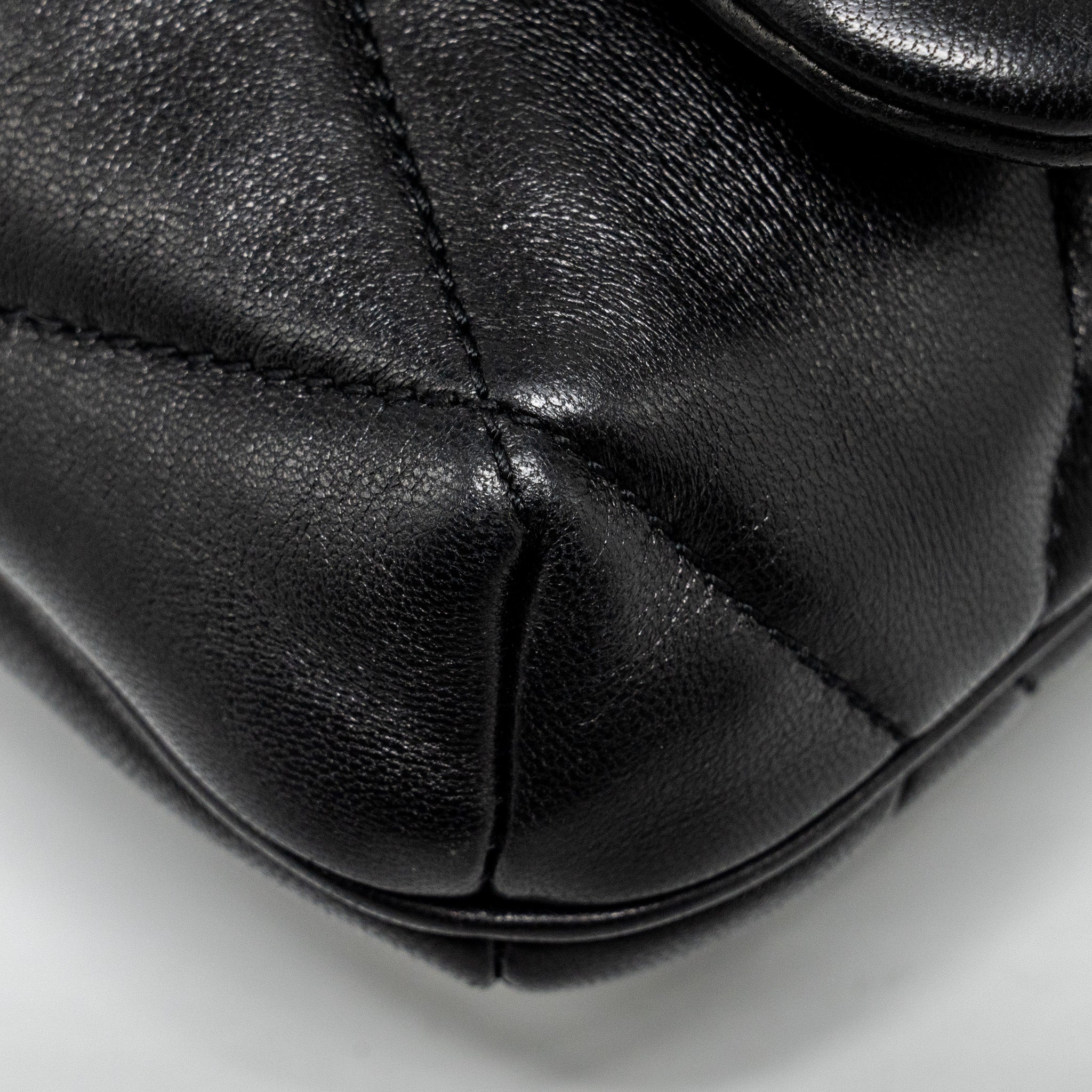 SAINT LAURENT/YSL LE 57 QUILTED HOBO SHOULDER BAG LAMBSKIN BLACK MULTICOLOUR HARDWARE
