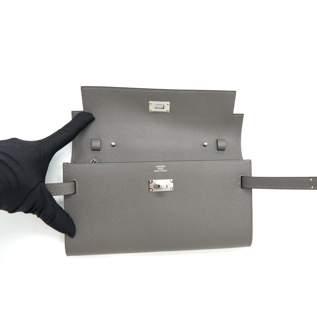 HERMES KELLY TO GO EPSOM GRIS MEYER SHW