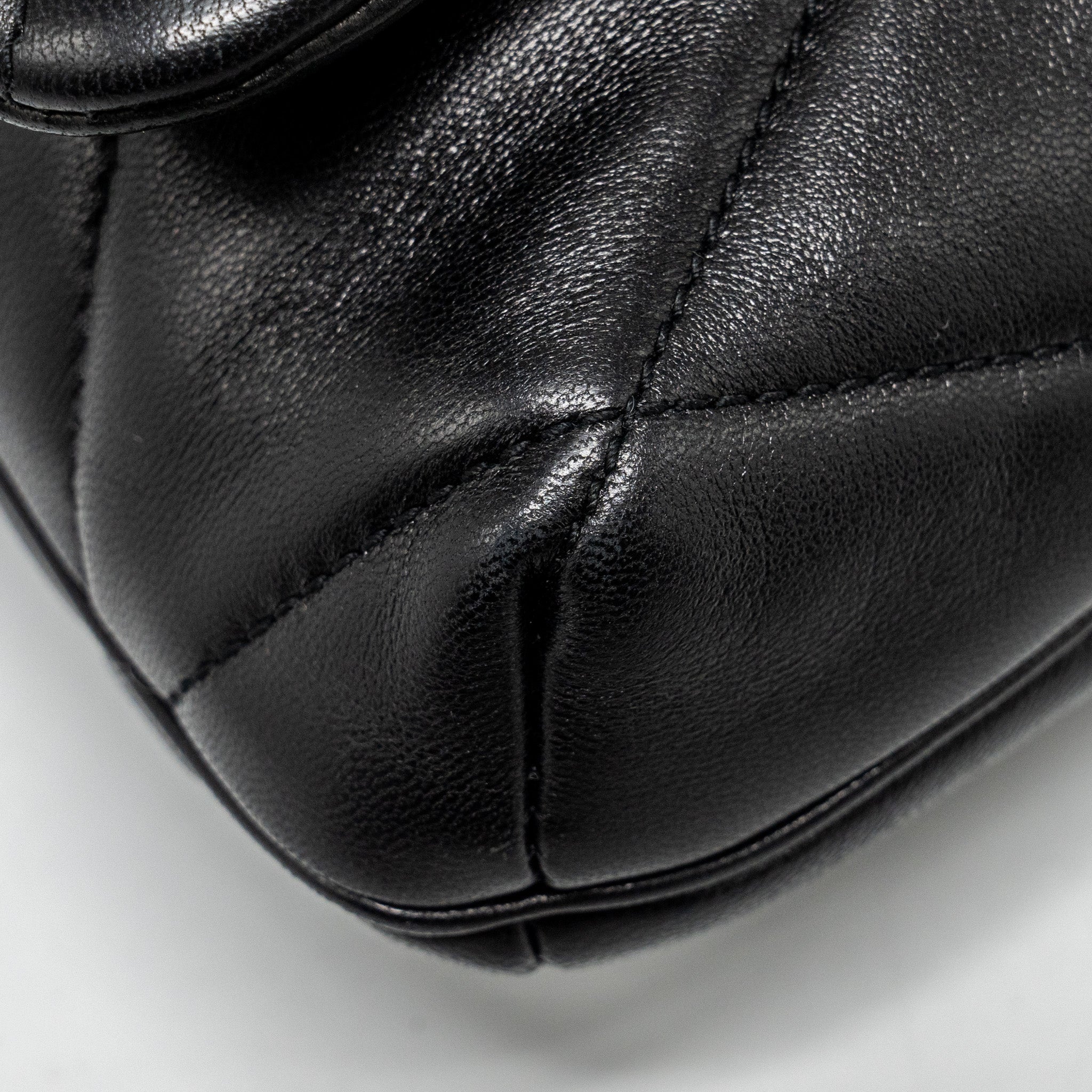 SAINT LAURENT/YSL LE 57 QUILTED HOBO SHOULDER BAG LAMBSKIN BLACK MULTICOLOUR HARDWARE