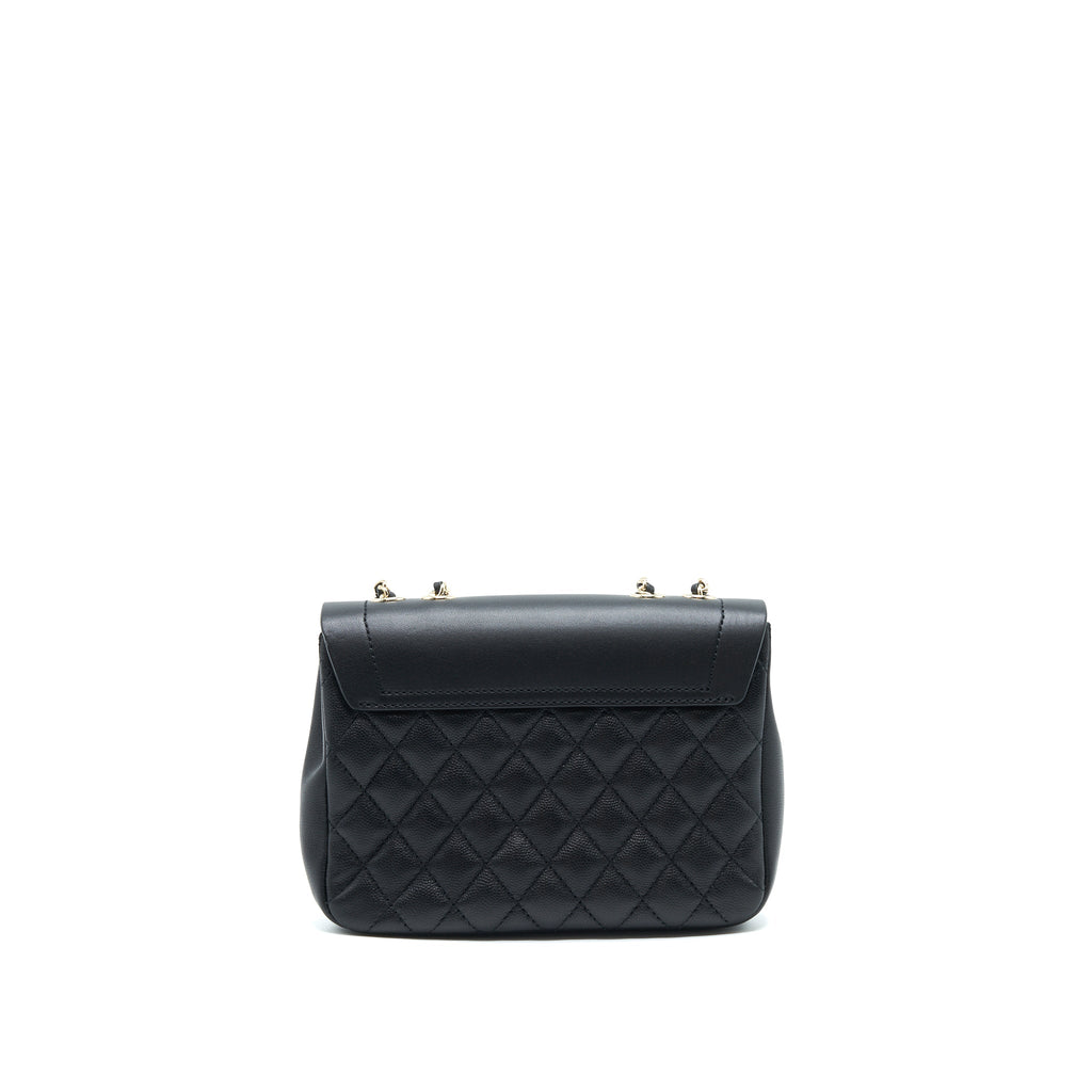 CHANEL FLAP CHAIN BAG BLACK LGHW