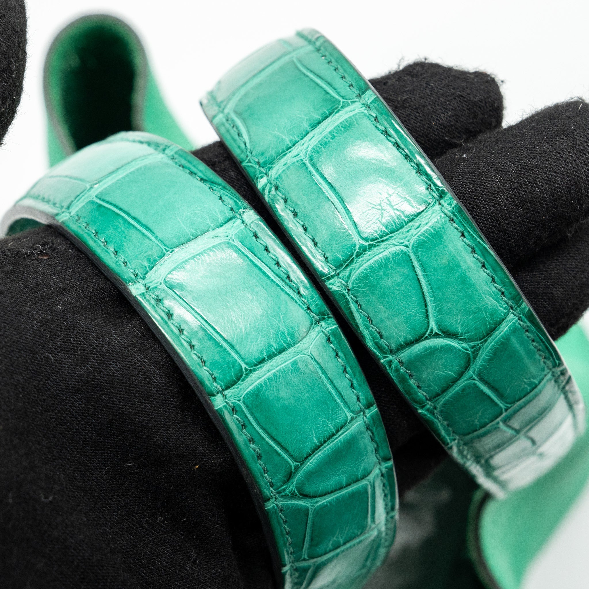 HERMES PICOTIN 18 LOCK BAG CLEMENCE /ALLIGATOR TOUCH MENTHE/VERT JADE SHW
