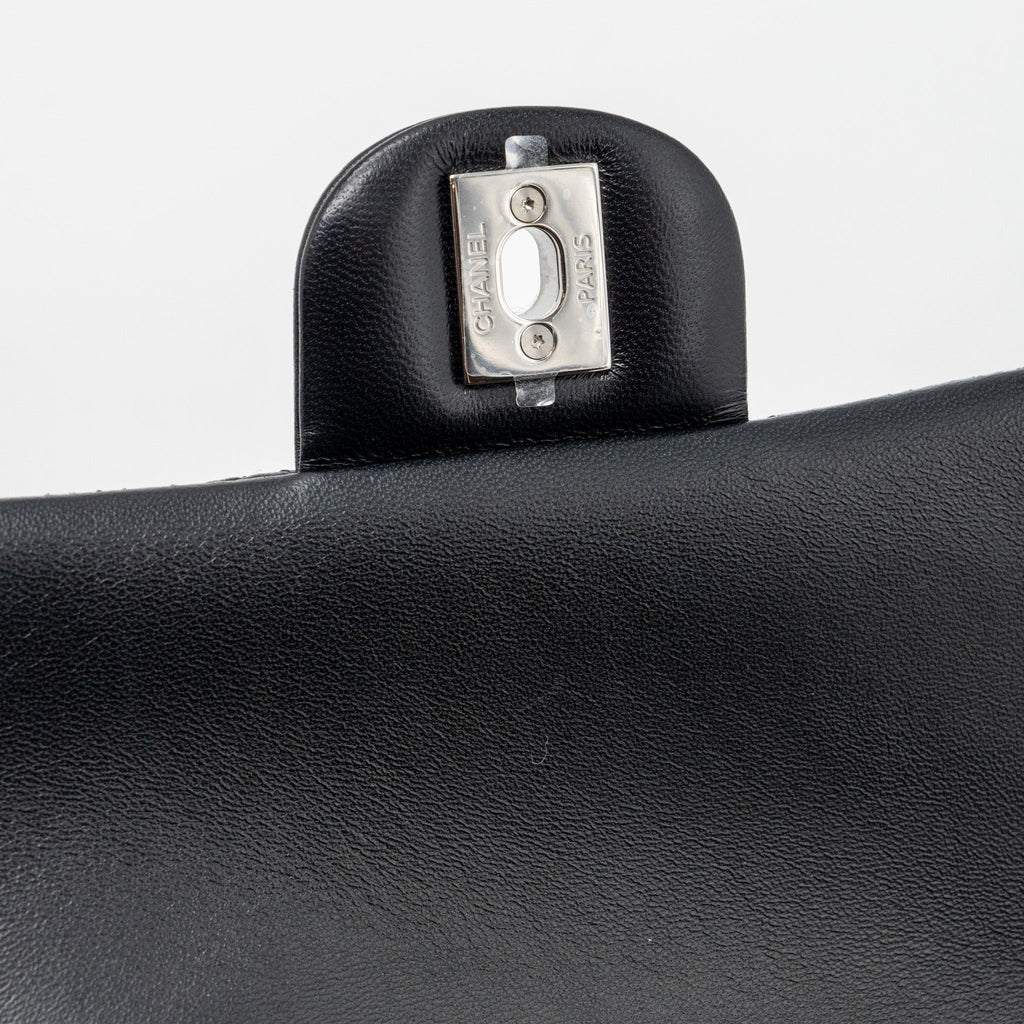 CHANEL MINI RECTANGULAR FLAP BAG LAMBSKIN BLACK SHW (MICROCHIP)