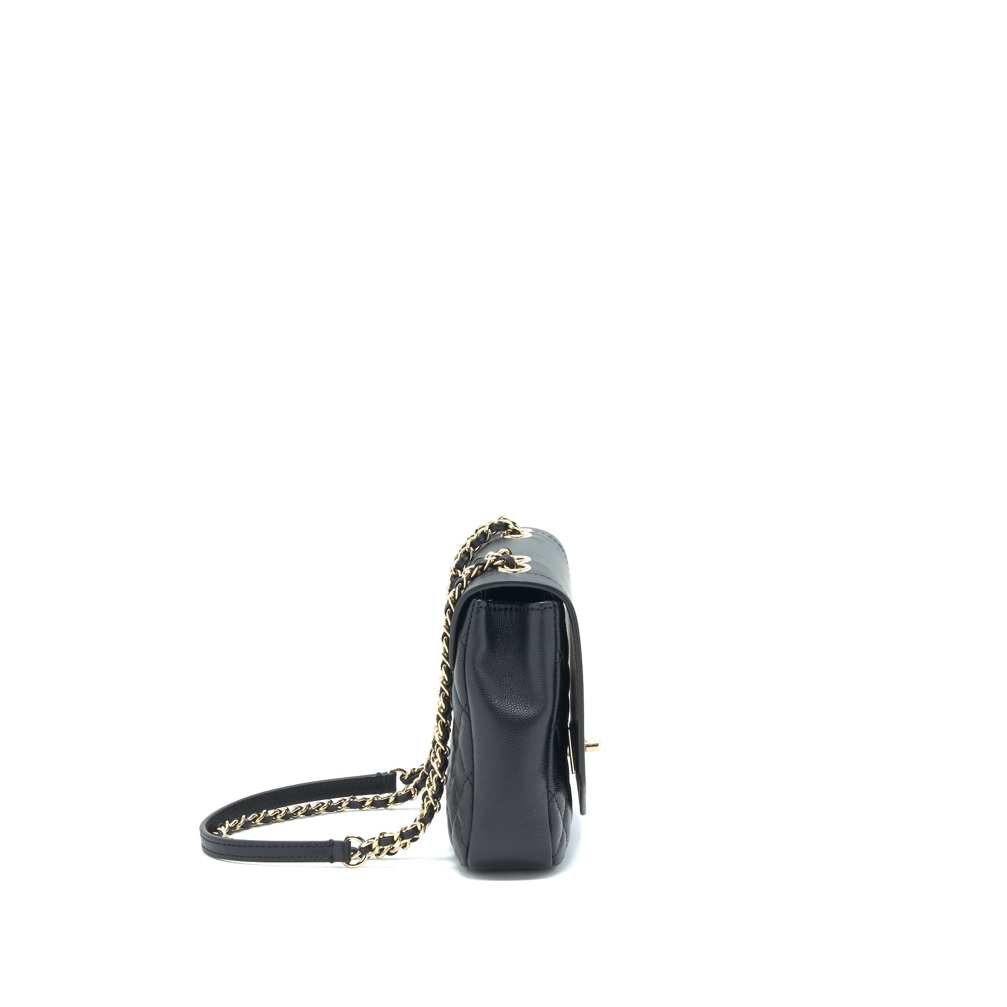 CHANEL FLAP CHAIN BAG BLACK LGHW