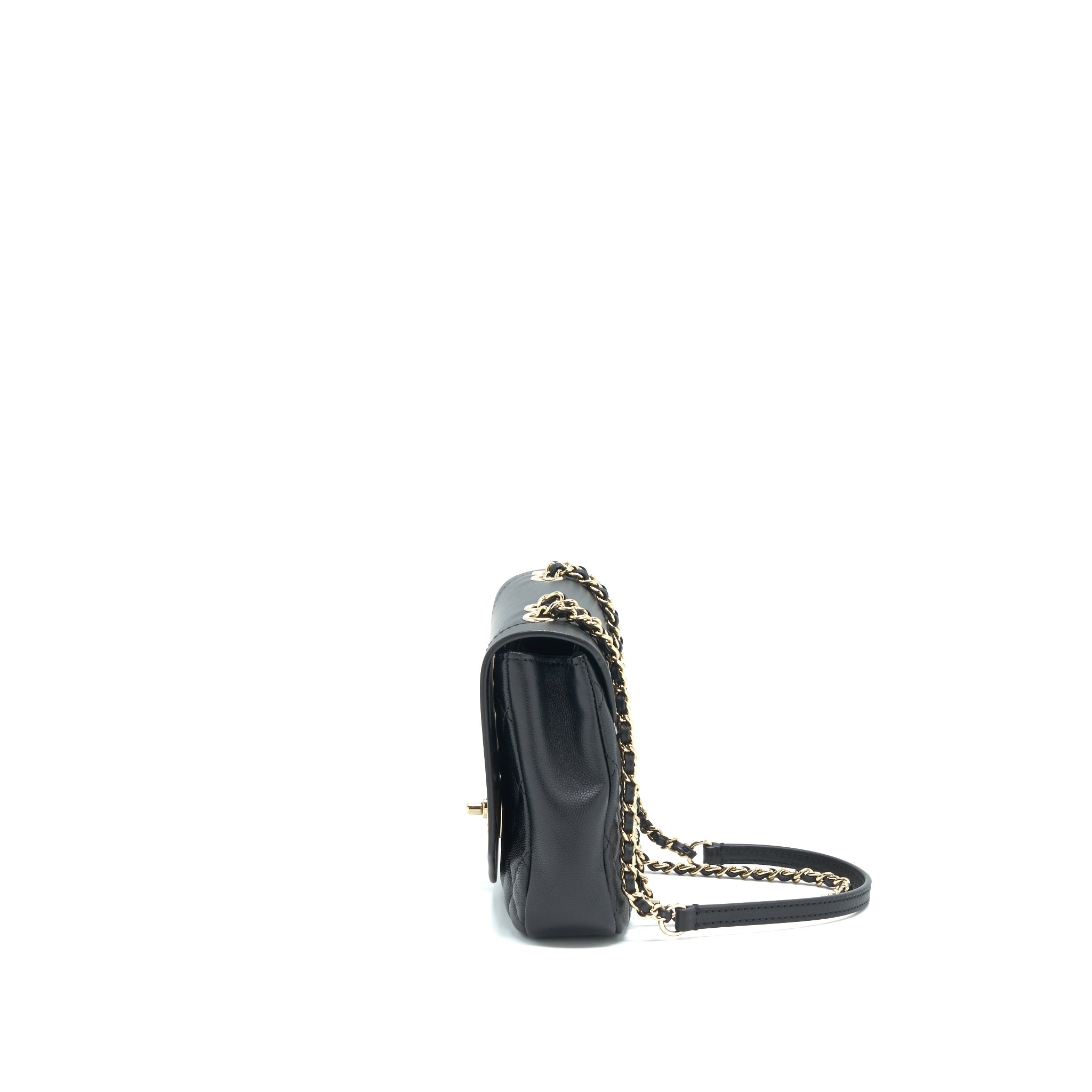 CHANEL FLAP CHAIN BAG BLACK LGHW