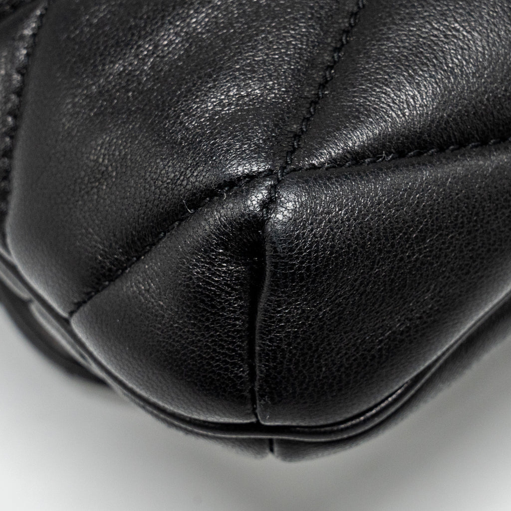 SAINT LAURENT/YSL LE 57 QUILTED HOBO SHOULDER BAG LAMBSKIN BLACK MULTICOLOUR HARDWARE
